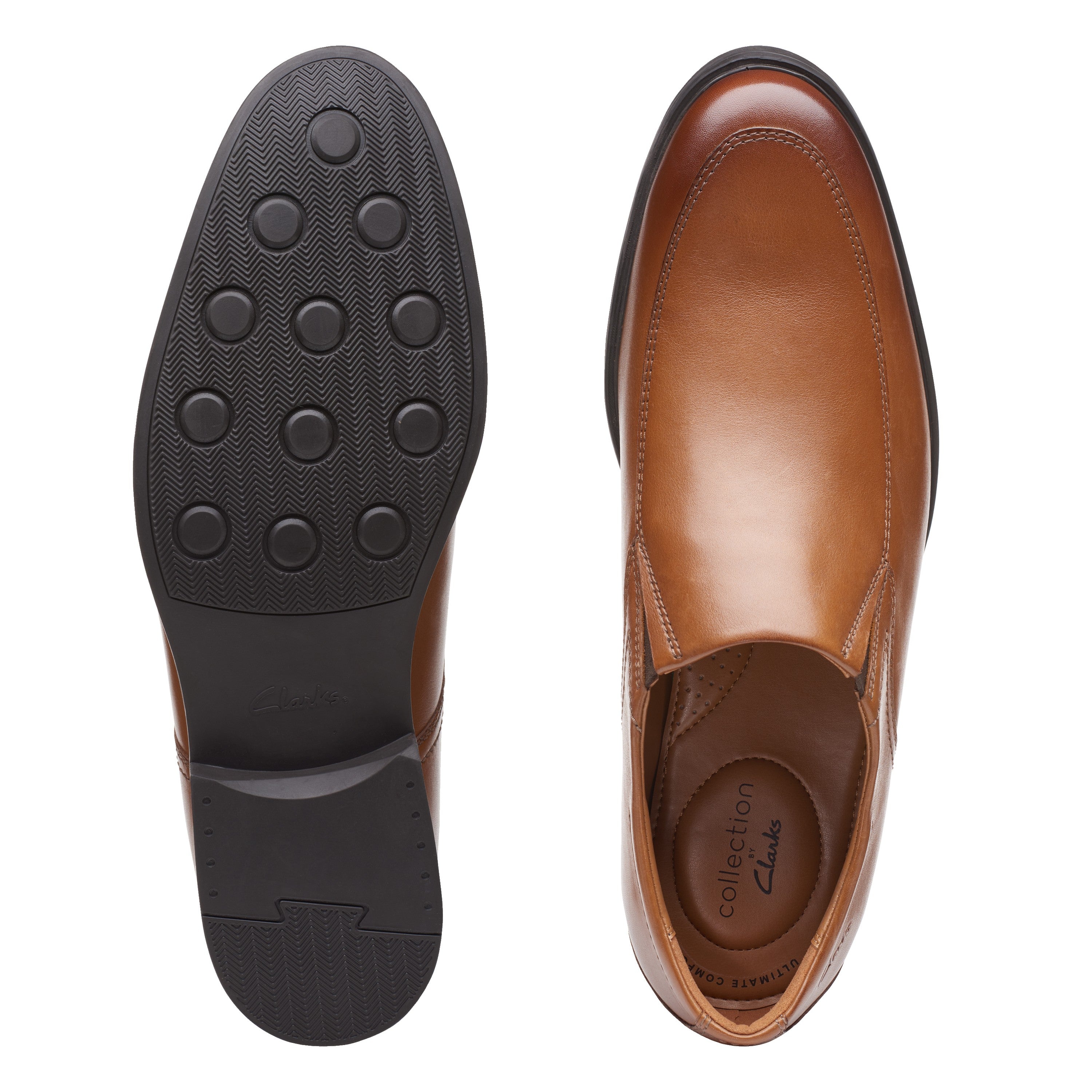 Clarks Men Tan Whiddon Step Shoes