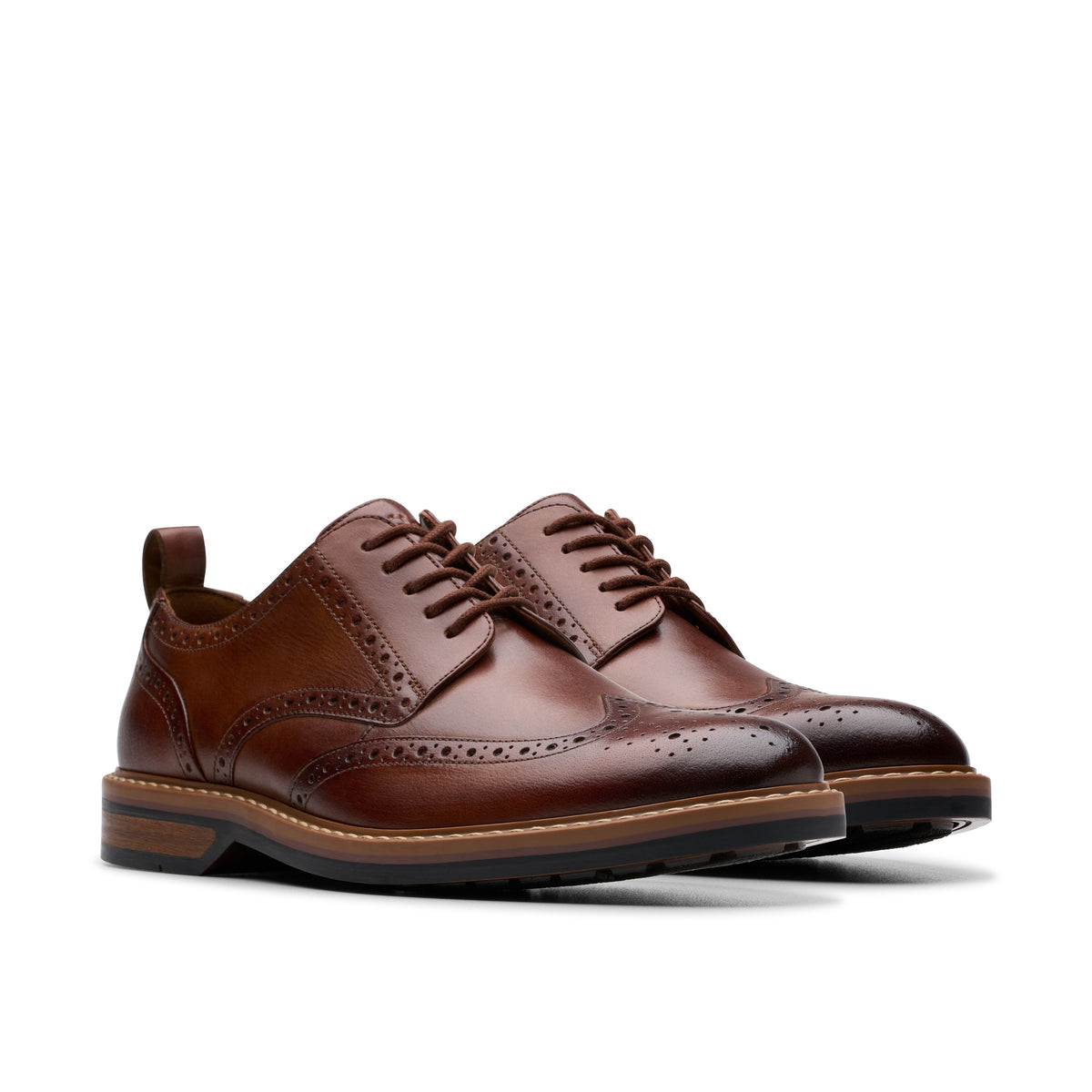 Clarks Men Tan Aldwin Limit Shoes