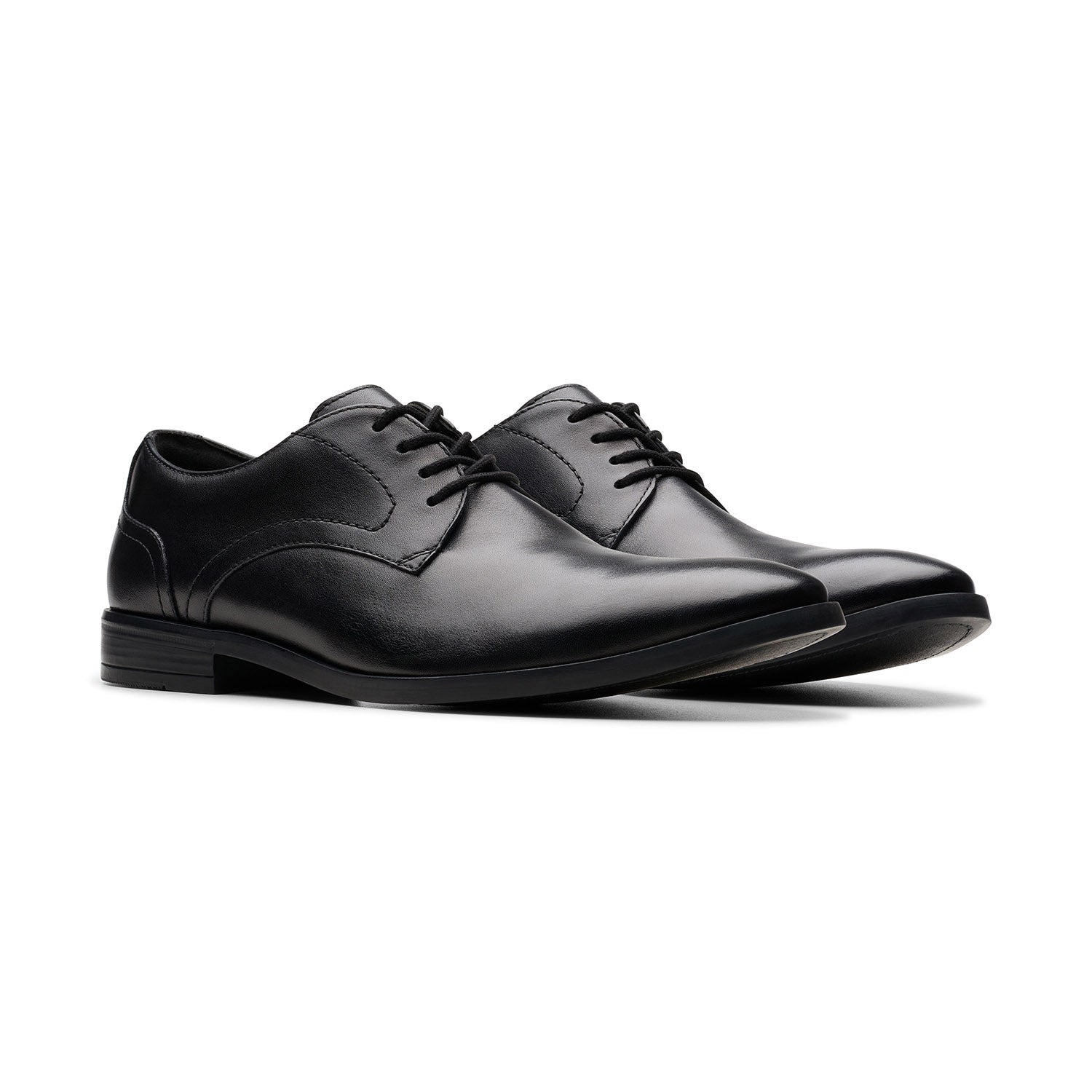 Clarks Men Brandon Lace Black Shoes