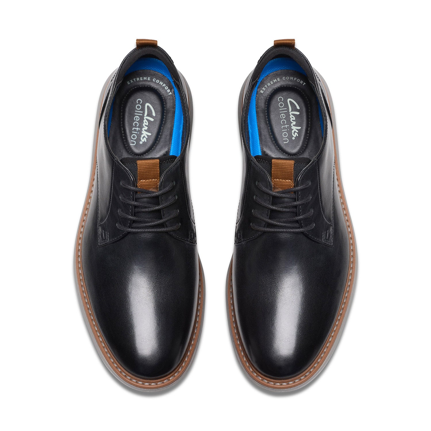 Clarks Men Brantin Plain Black Shoes