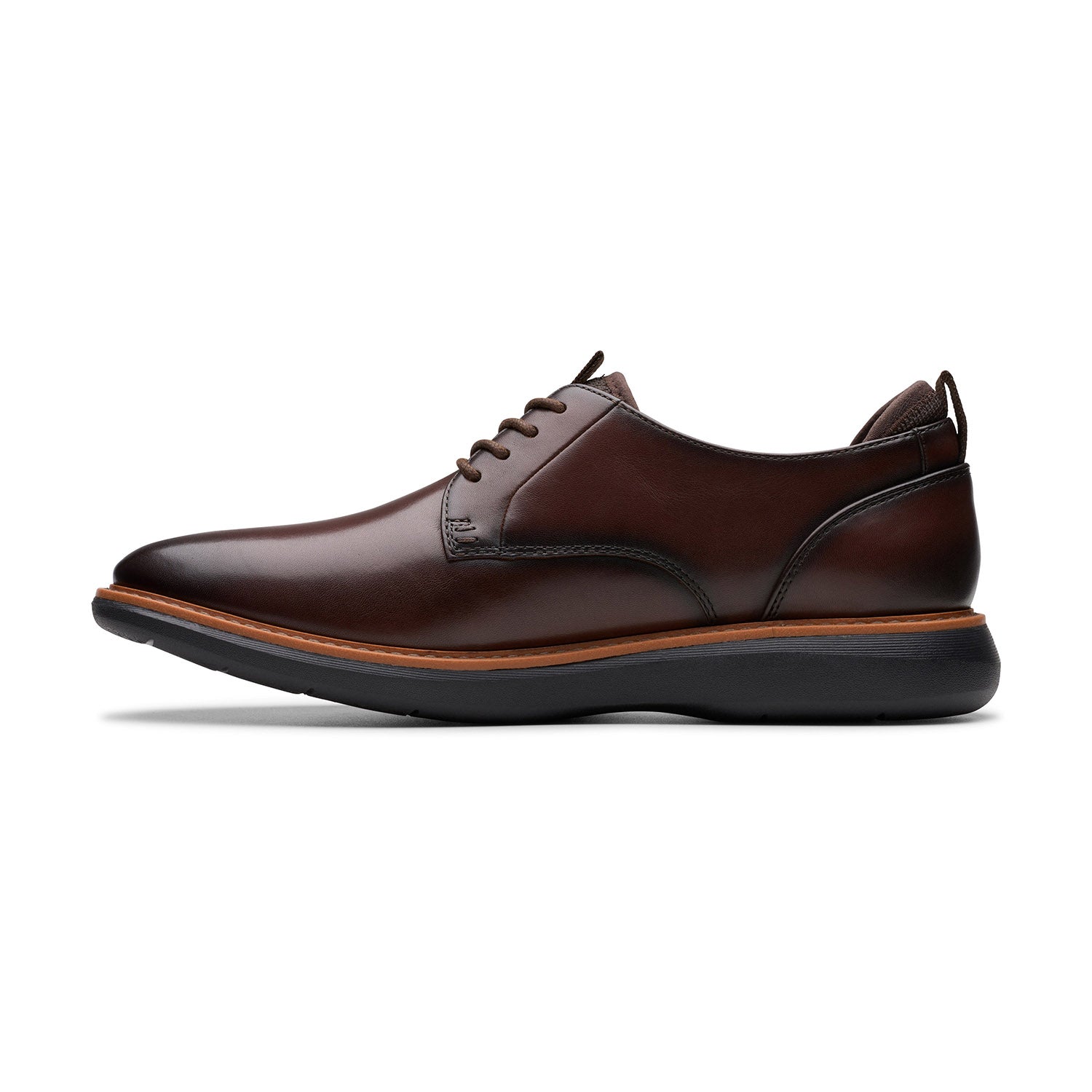 Clarks Men Brantin Plain Brown Shoes