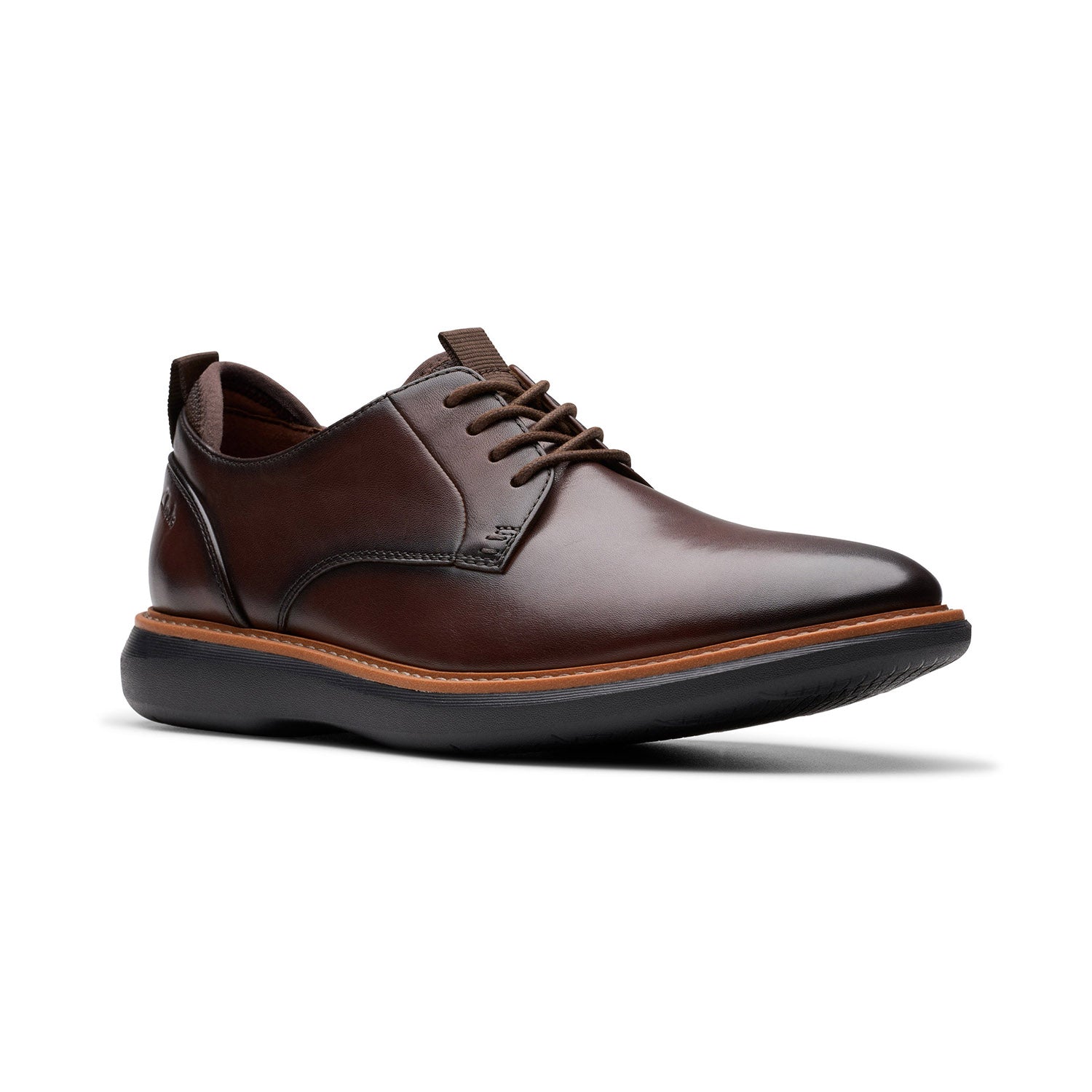 Clarks Men Brantin Plain Brown Shoes