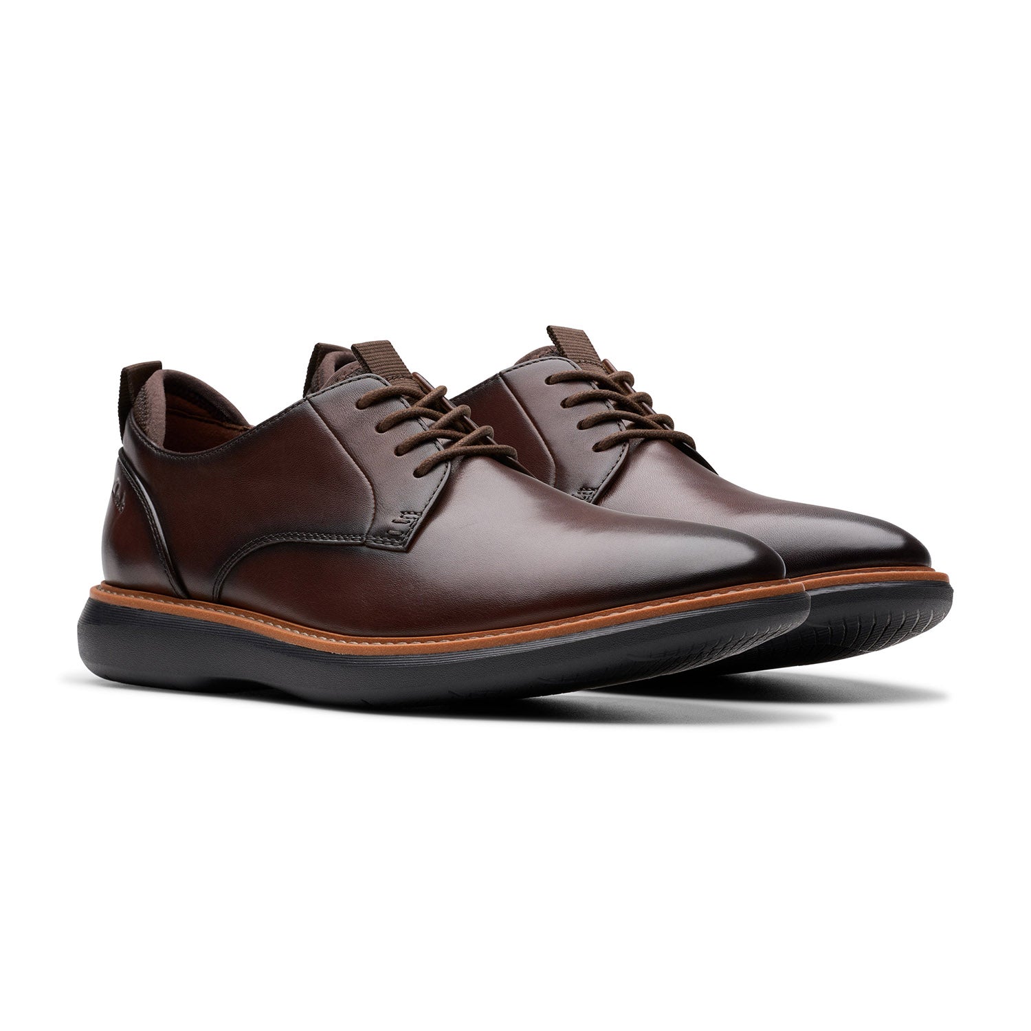 Clarks Men Brantin Plain Brown Shoes