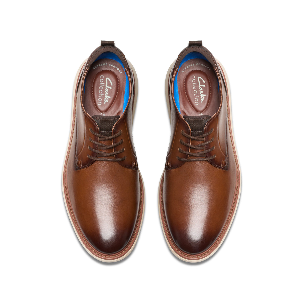 Clarks Men Tan Brantin Plain Shoes