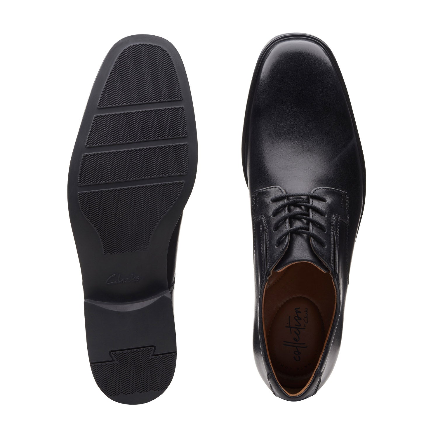 Clarks Men Black Tilden Plain Shoes