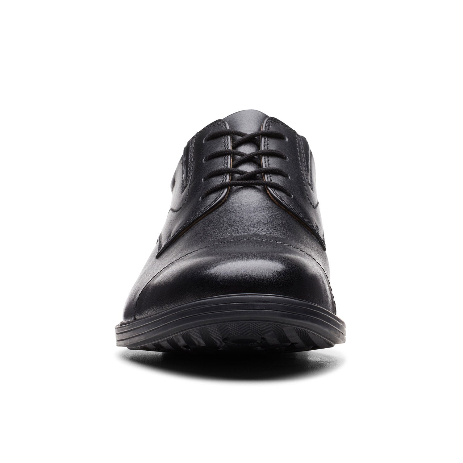 Clarks Men Whiddon Cap Black Shoes