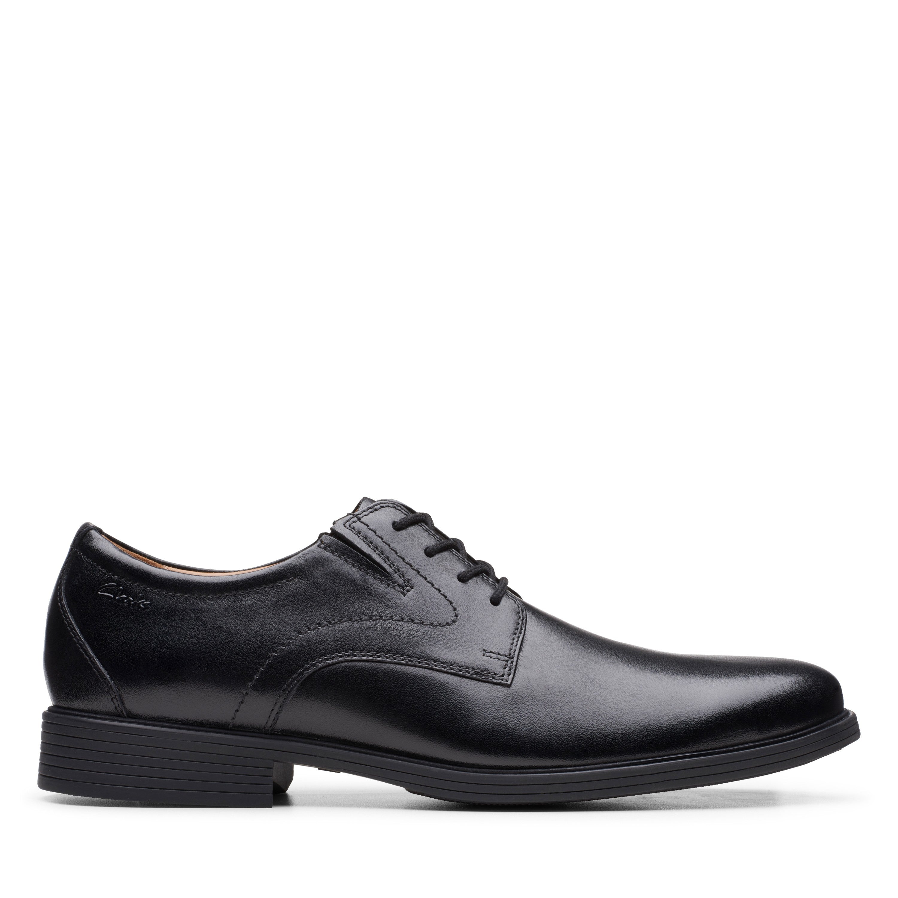 Clarks Men Black Whiddon Plain Shoes