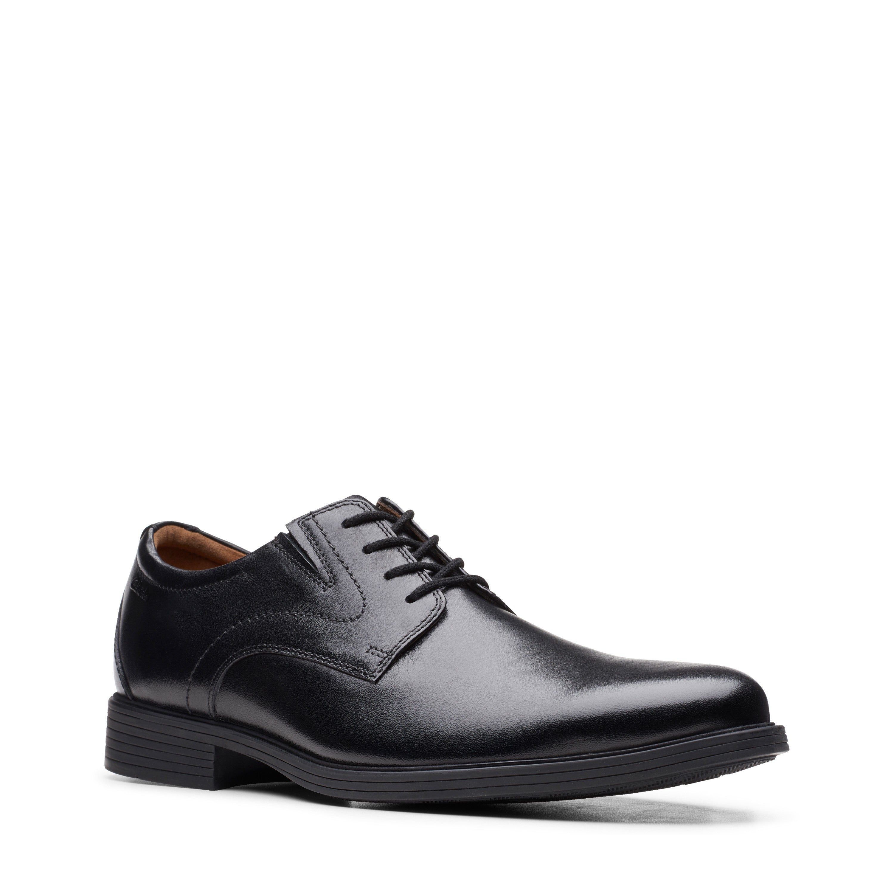 Clarks Men Black Whiddon Plain Shoes