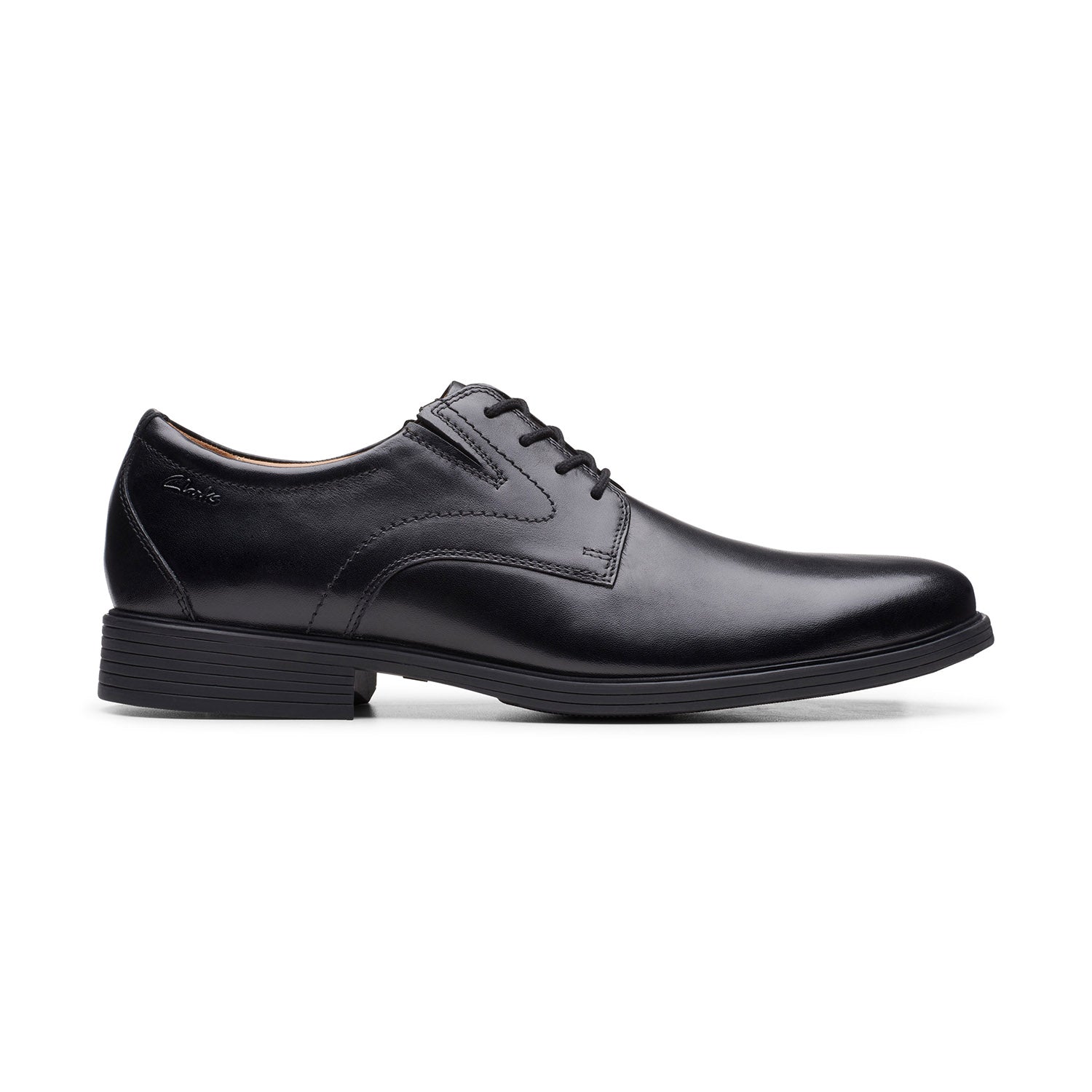 Clarks Men Whiddon Plain Black Shoes