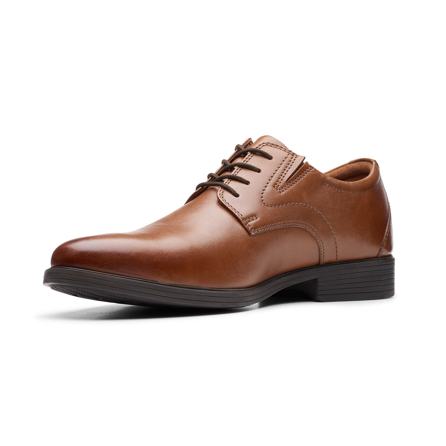 Clarks Men Tan Whiddon Plain Shoes
