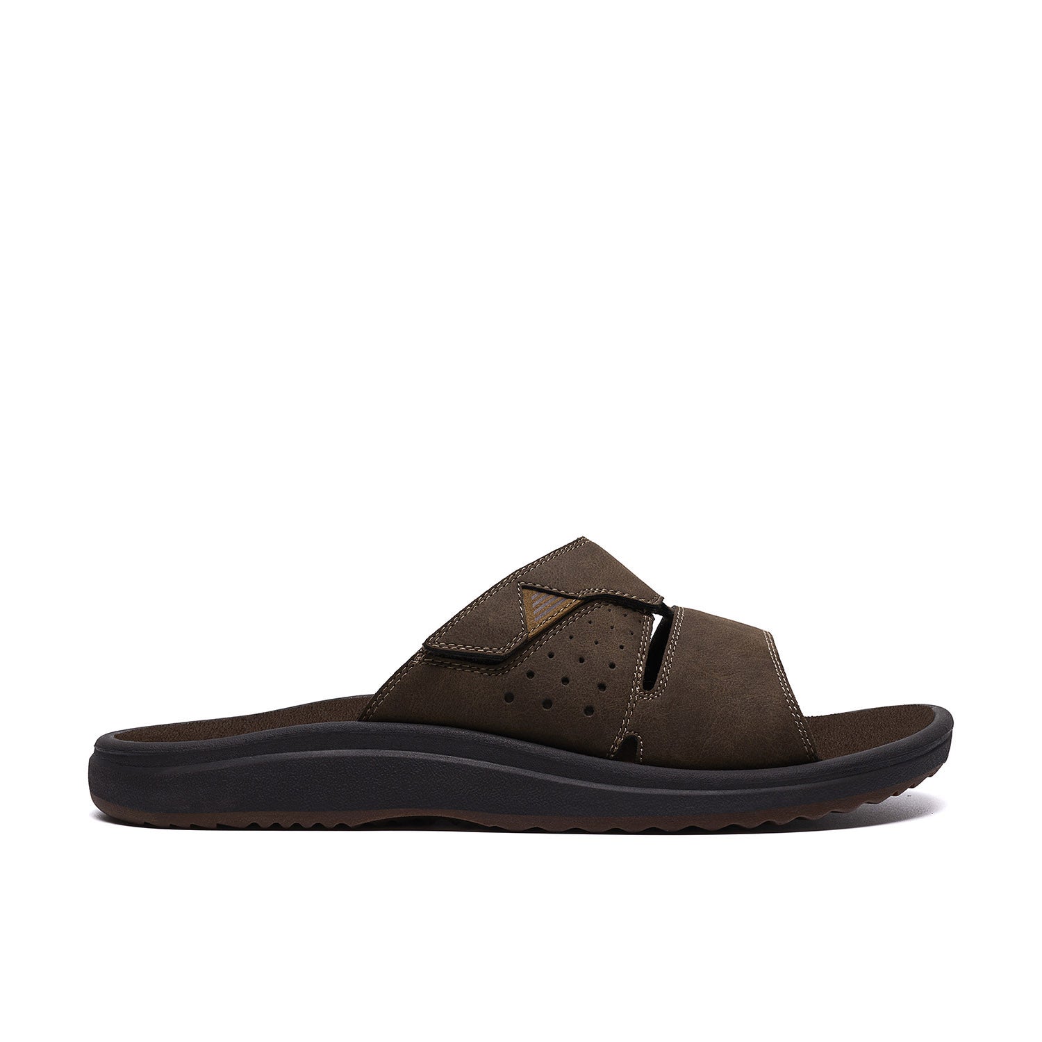 Clarks Men Brinkley Slide Brown Sandals