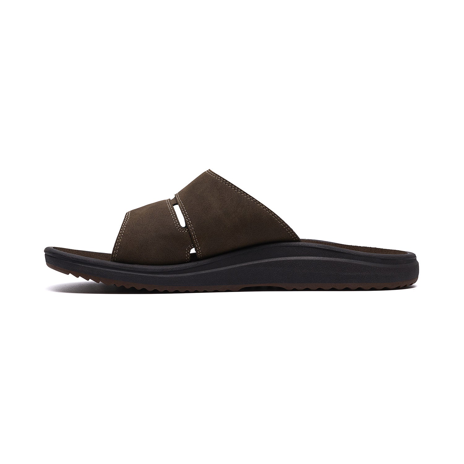 Clarks Men Brown Brinkley Slide Sandals