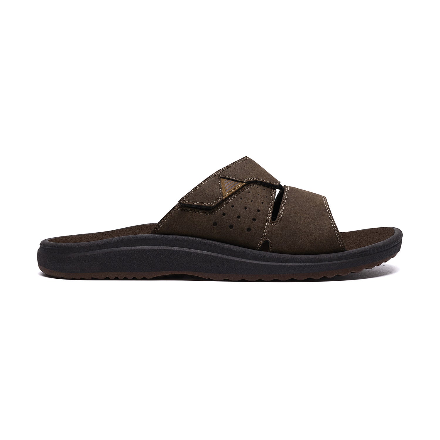 Clarks Men Brinkley Slide Brown Sandals