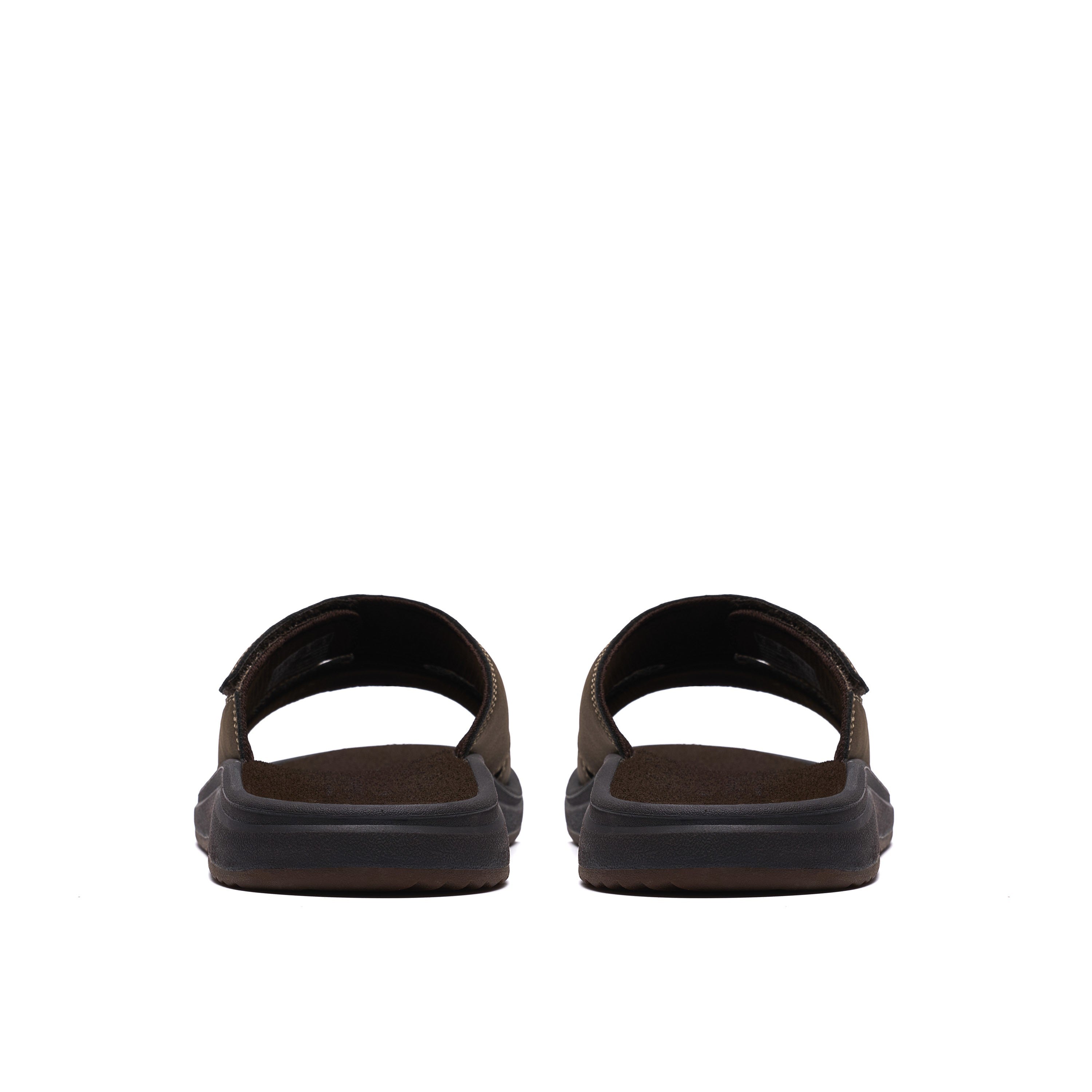Clarks Men Brown Brinkley Slide Sandals