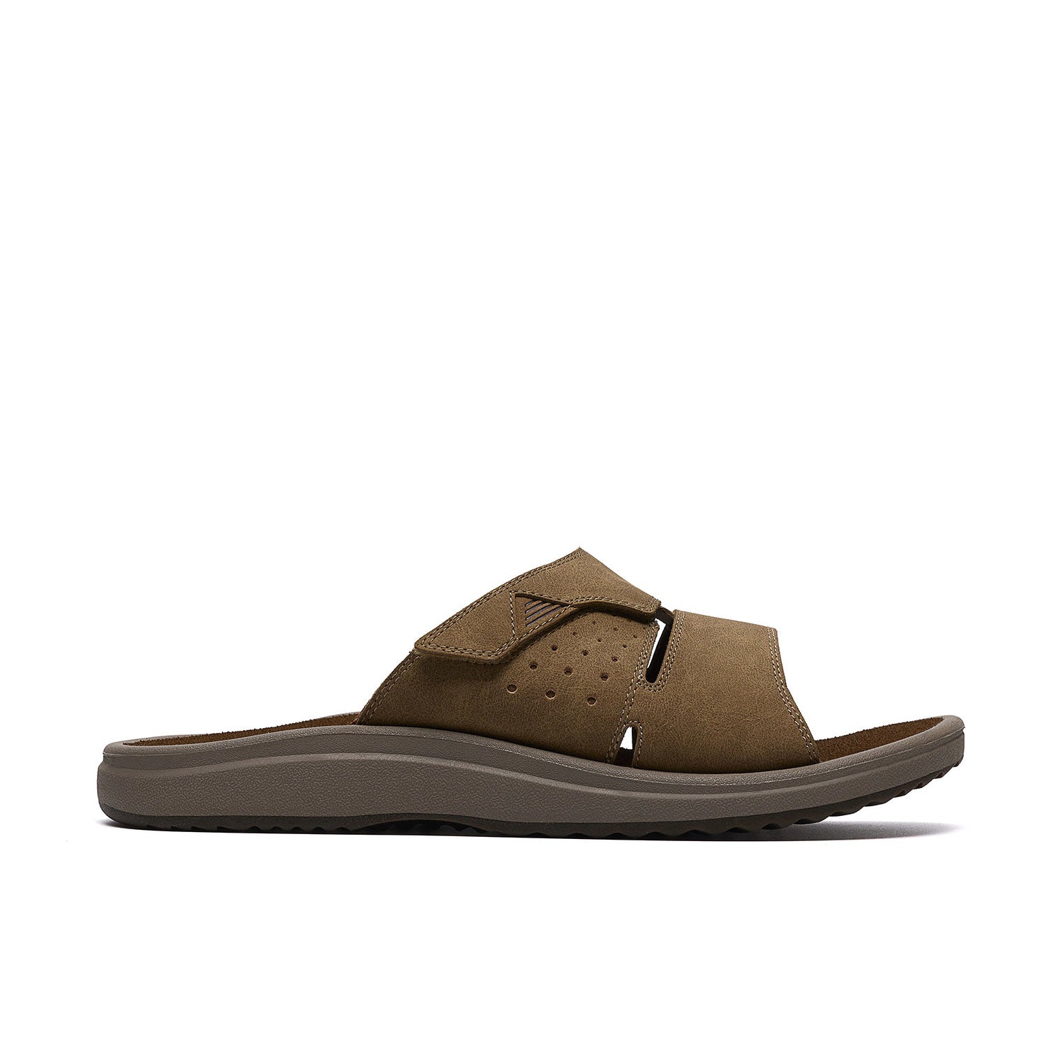Clarks Men Brinkley Slide Beige Sandals
