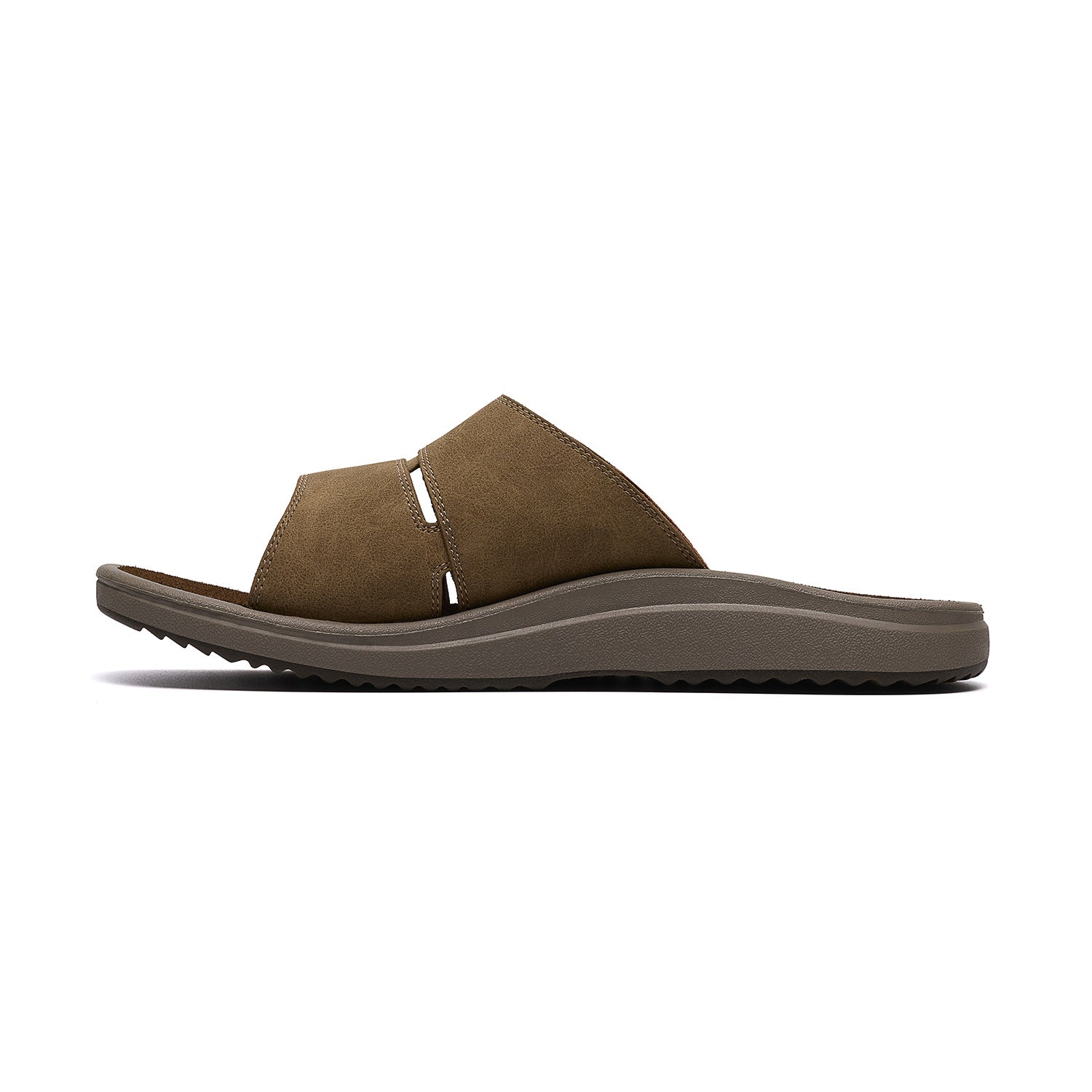 Clarks Men Beige Brinkley Slide Sandals