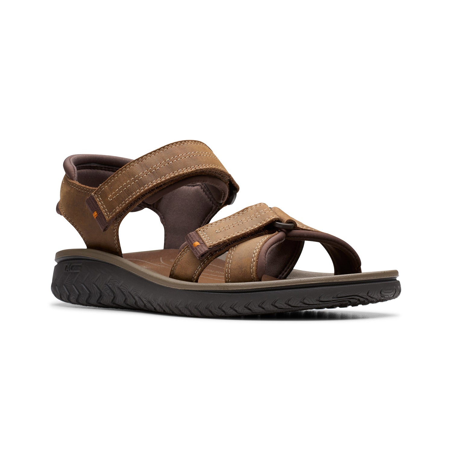 Clarks Men Wesley Shore Brown-Beige Sandals
