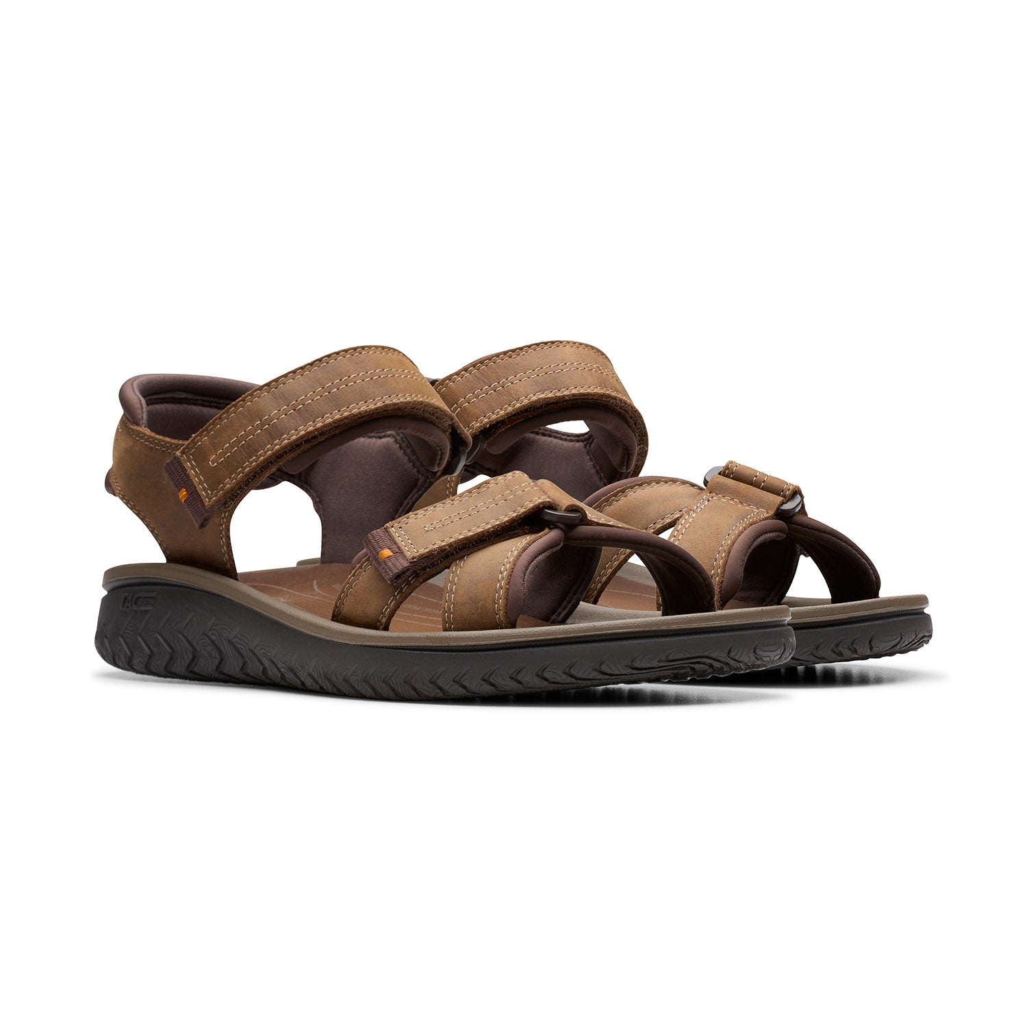 Clarks Men Wesley Shore Brown-Beige Sandals
