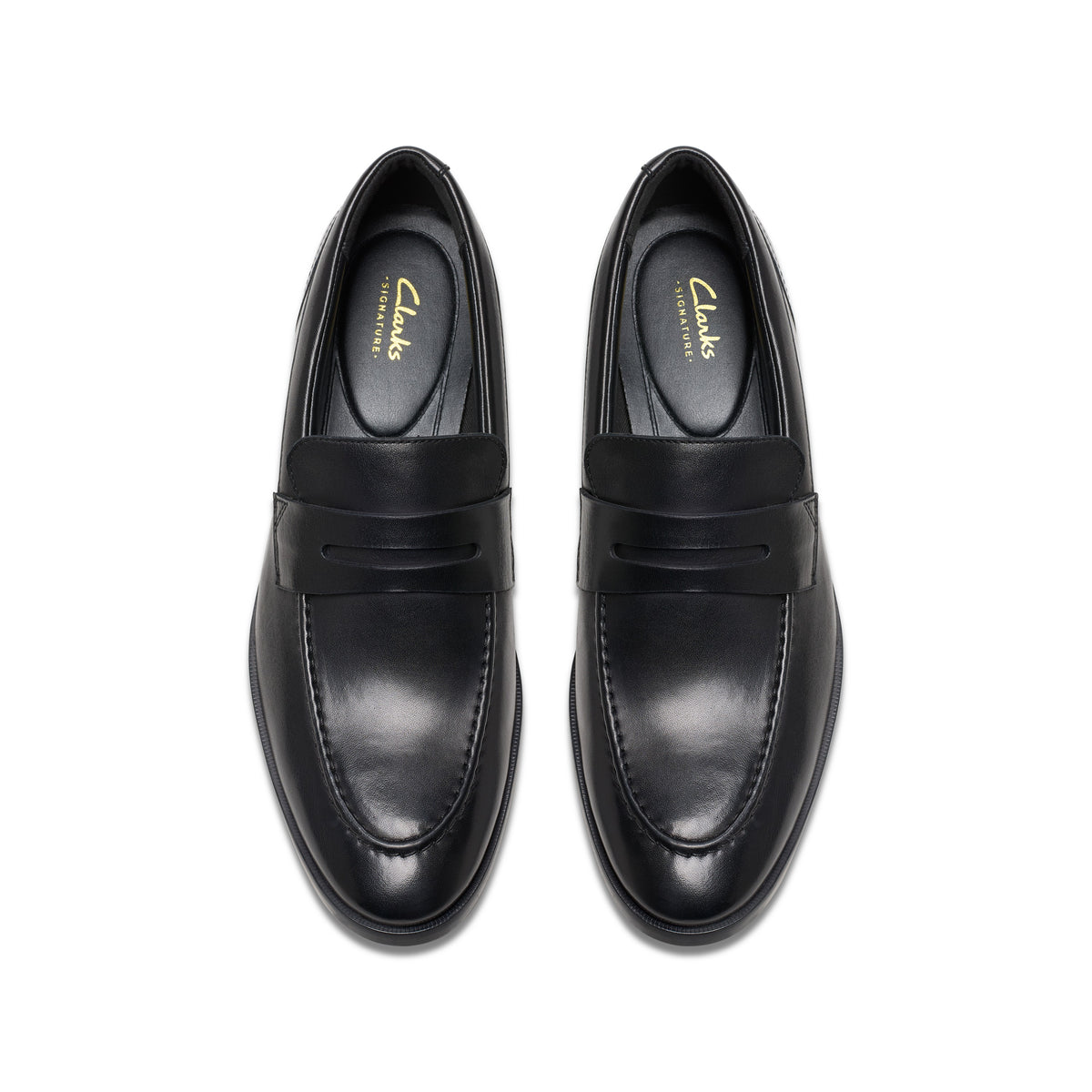 Clarks Men Black Brandon Step Shoes
