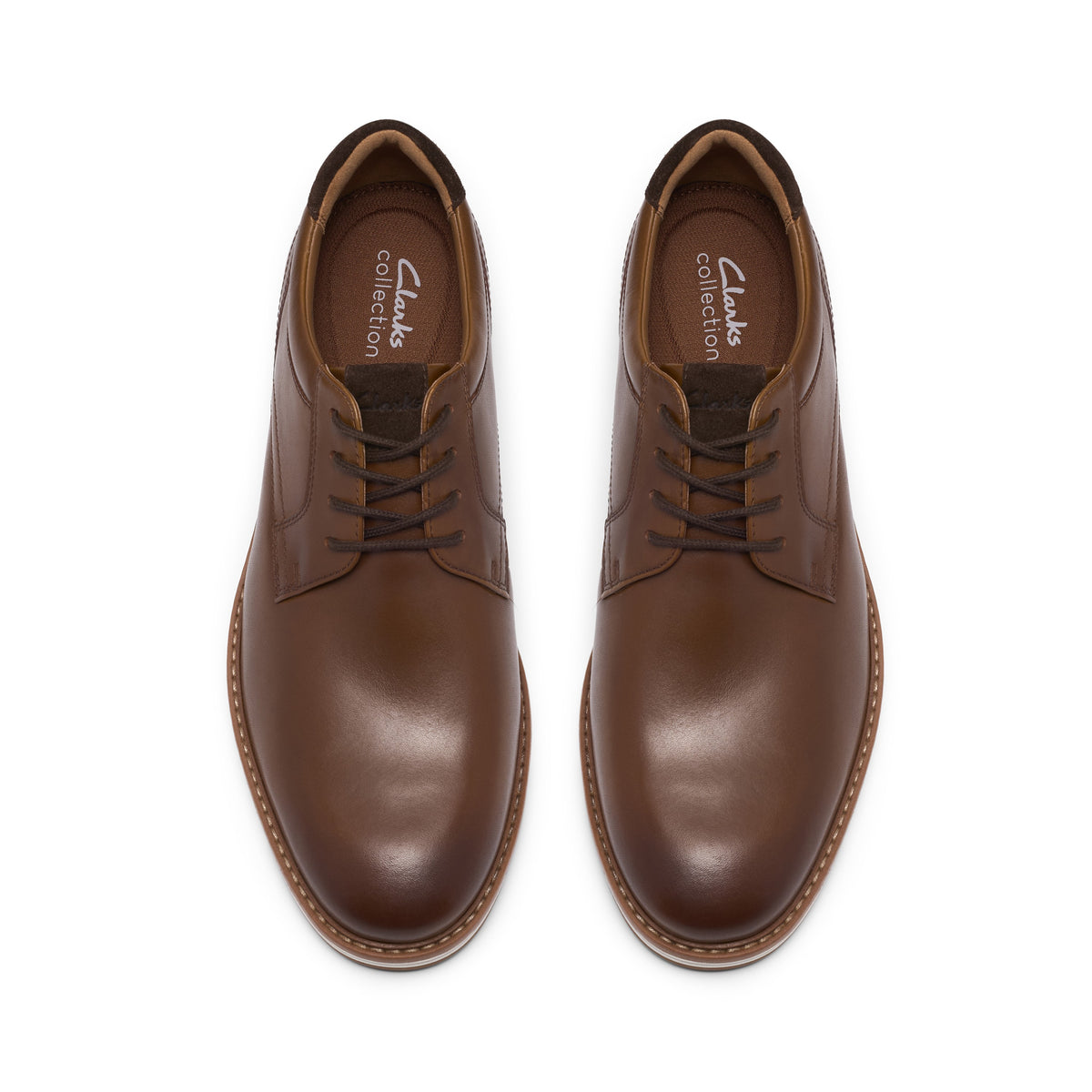 Clarks Men Tan Eastcott Lace Shoes