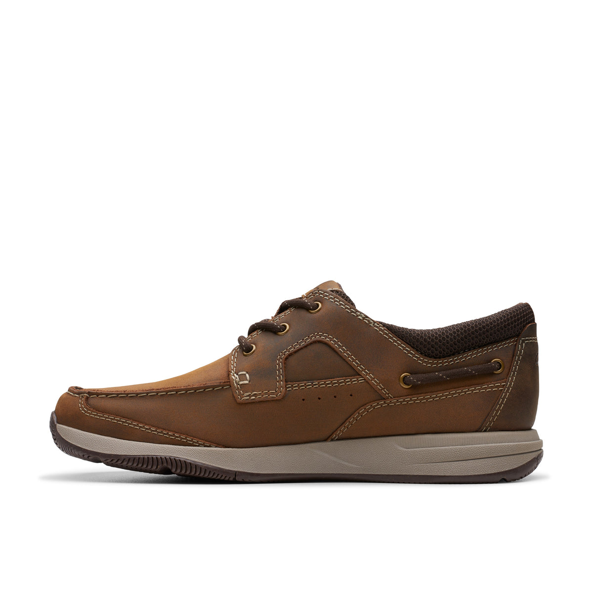 Clarks Men Brown-Beige Sailview Lace Shoes