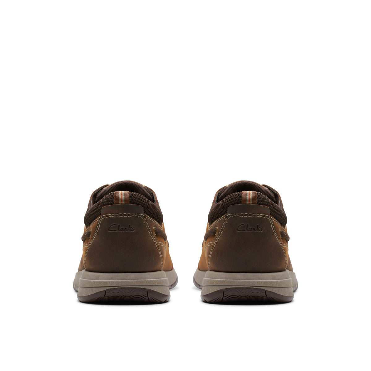 Clarks Men Brown-Beige Sailview Lace Shoes