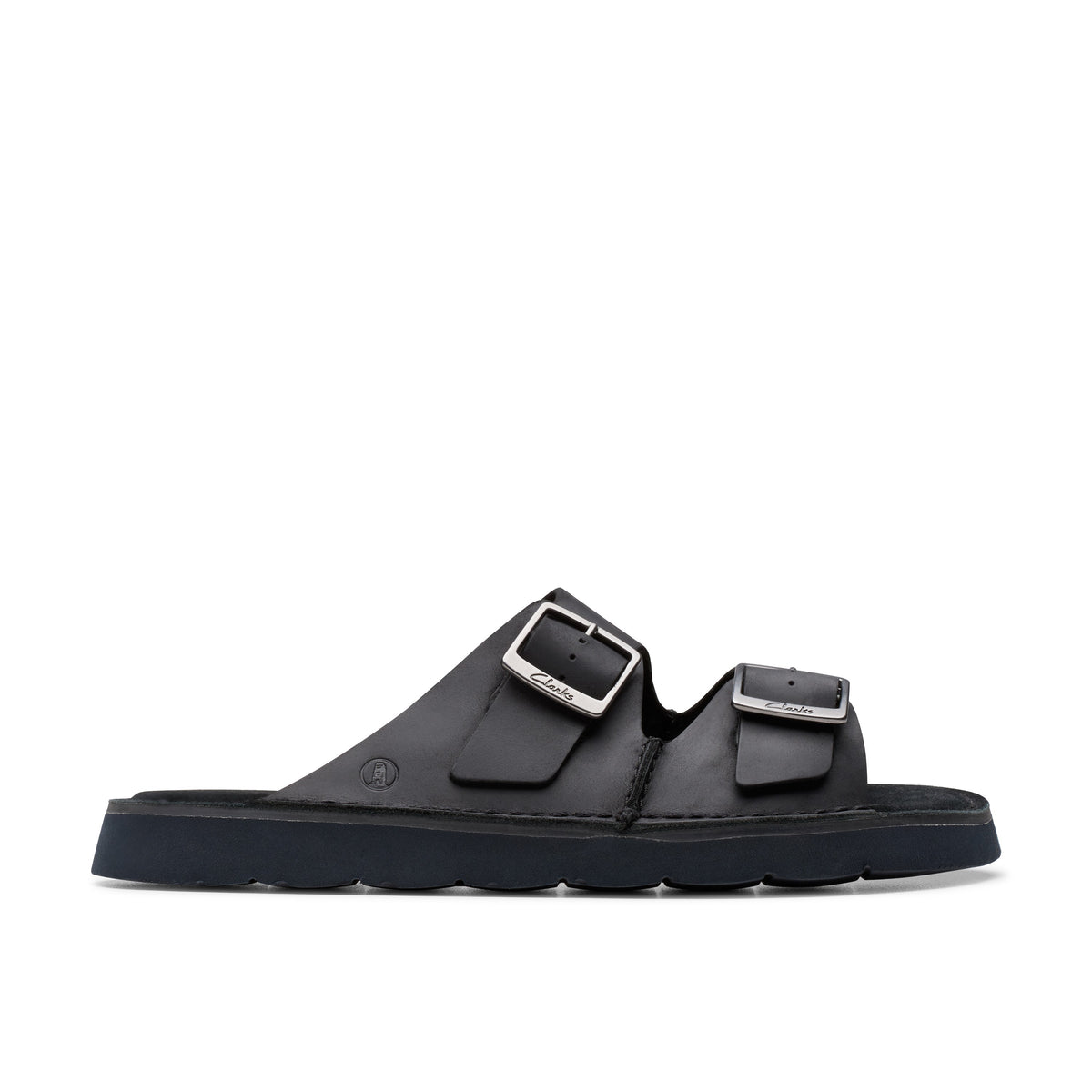Clarks Men Black Solsbury Strap Sandals