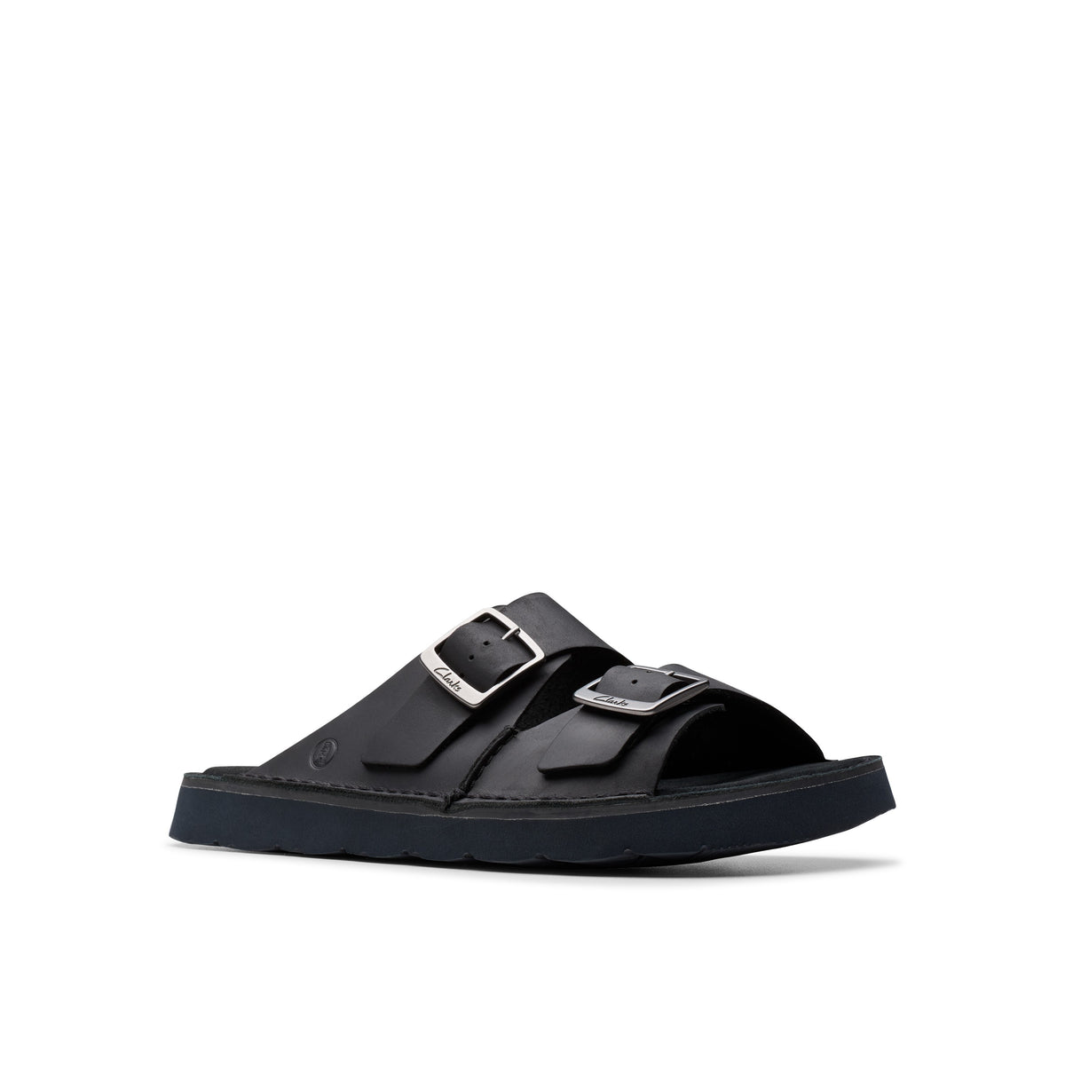 Clarks Men Black Solsbury Strap Sandals