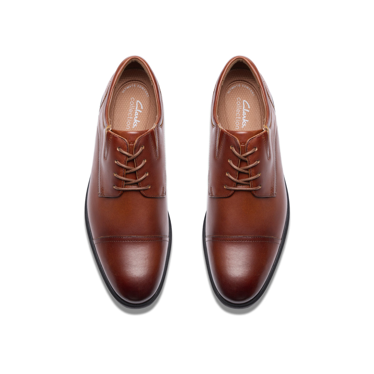 Clarks Men Tan Steadwell Cap Shoes