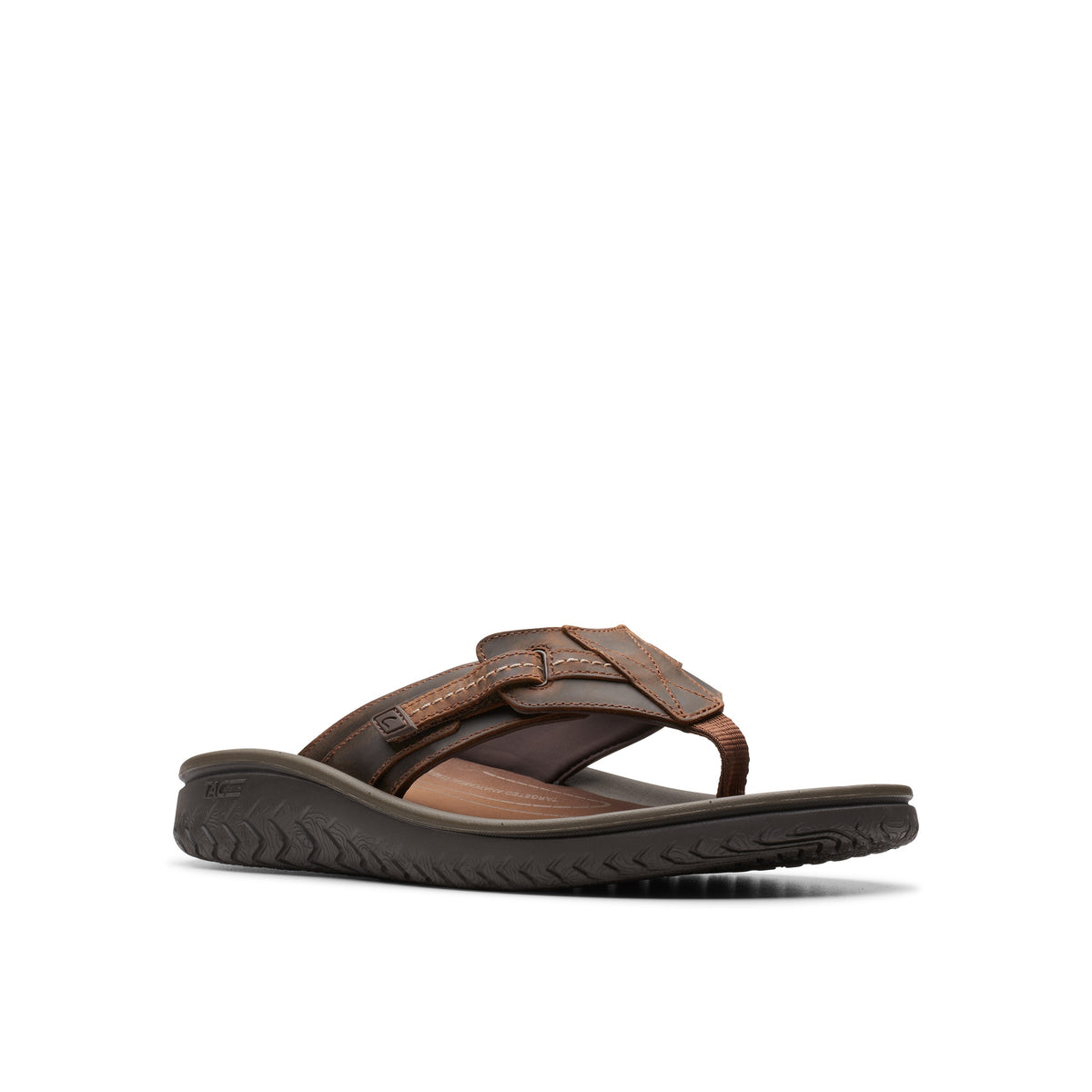 Clarks Men Brown-Beige Wesley Sun Sandals