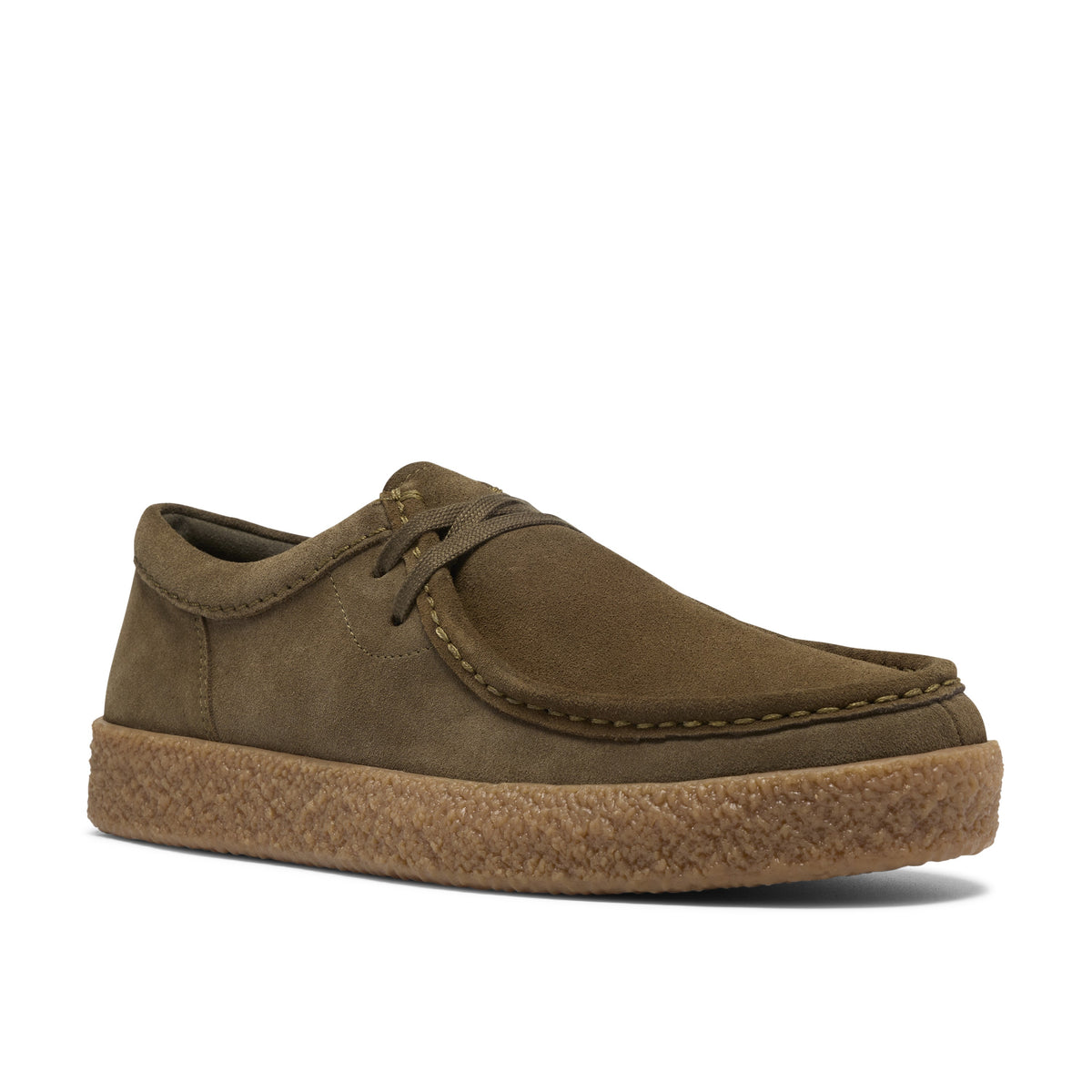 Clarks Men Olive Coleford Seam Shoes