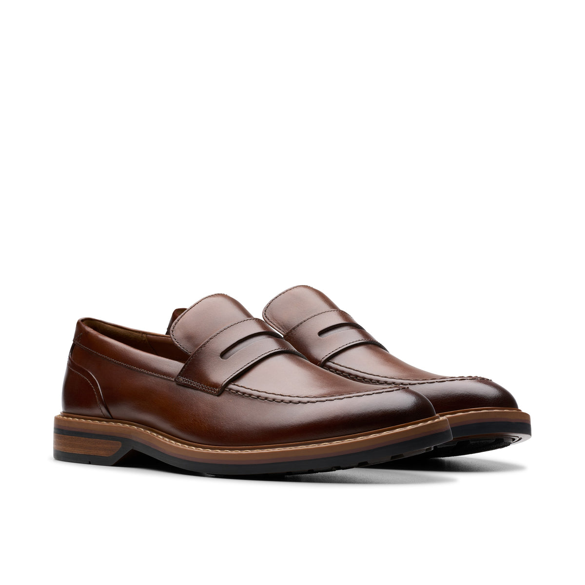Clarks Men Tan Aldwin Step Shoes