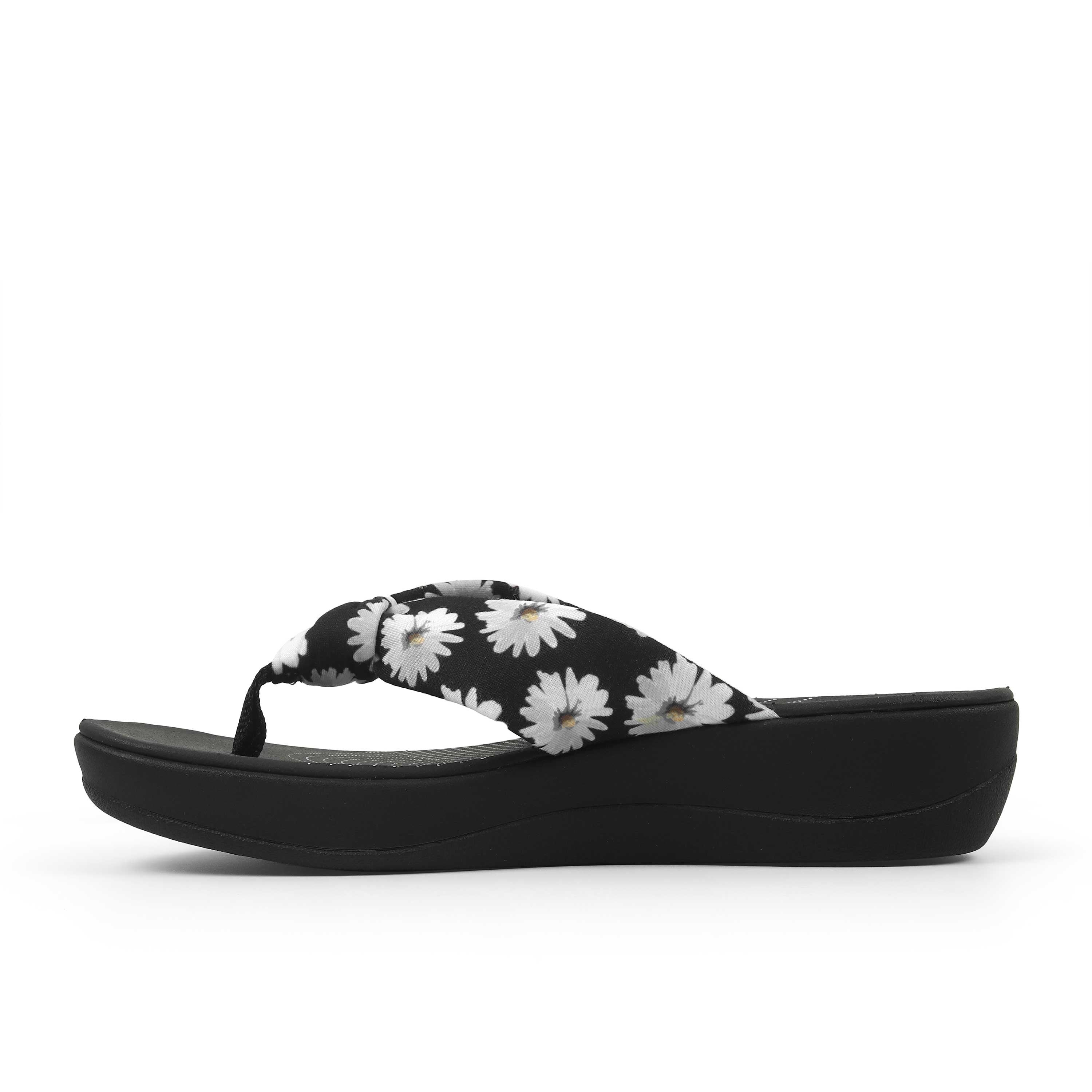 Clarks Women Arla Glison Black Multi Flip Flop