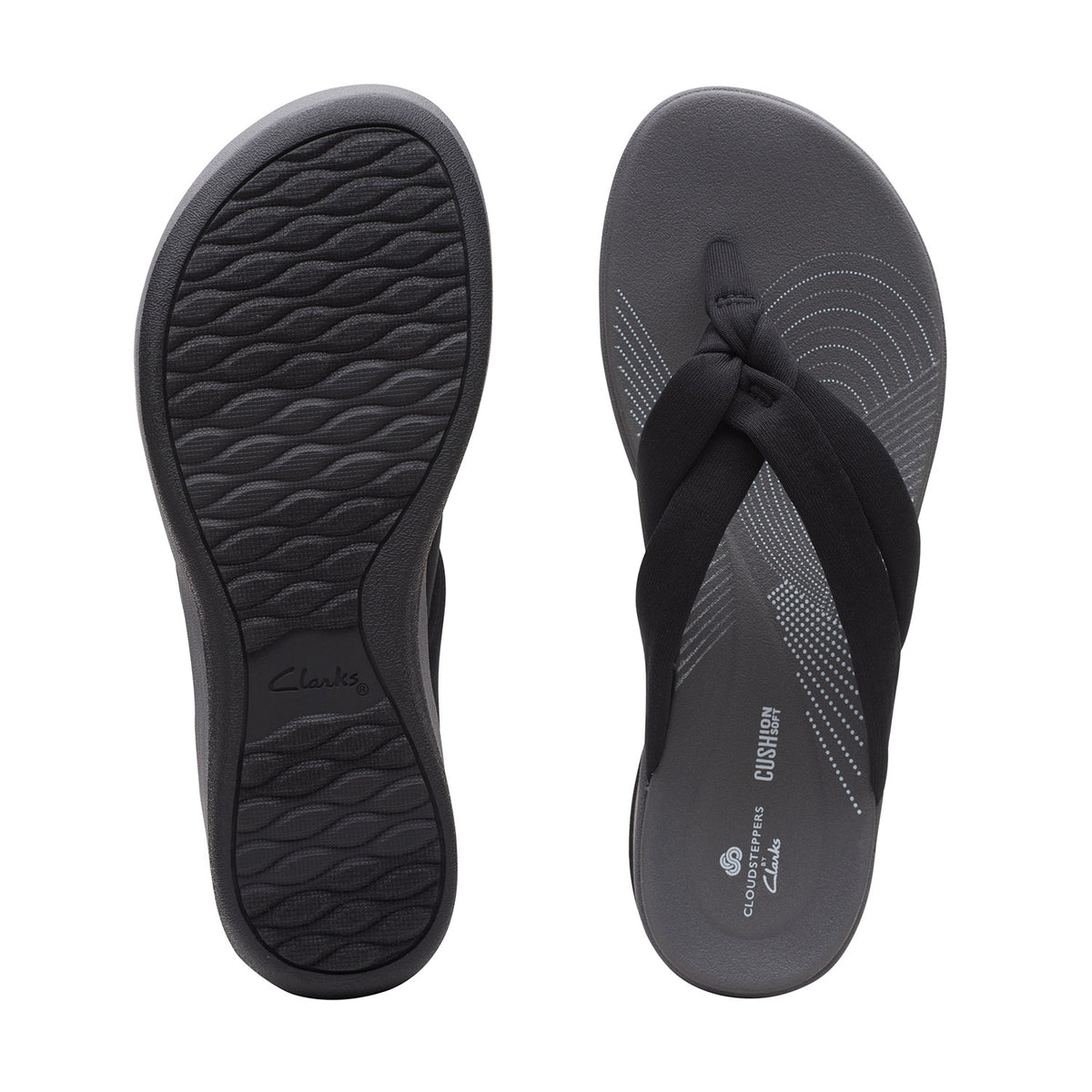 Clarks Women Black-Grey Arla Kaylie 2 Sandals