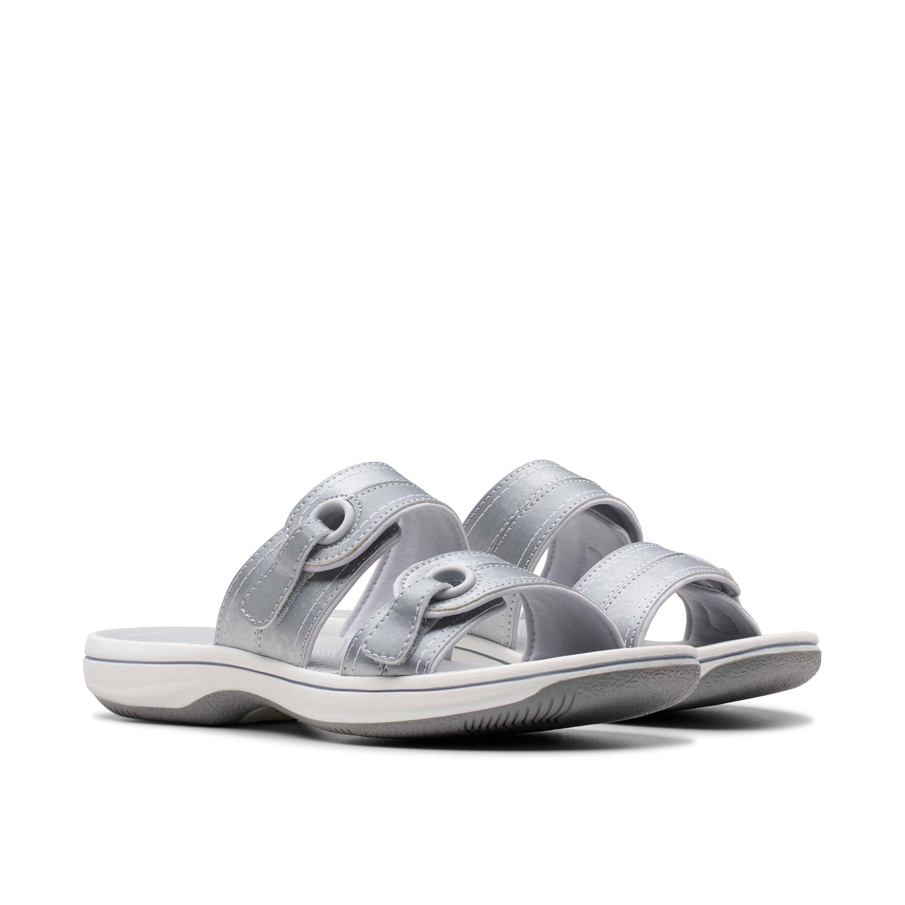 Clarks Women Silver Brinkley Maye Sandals
