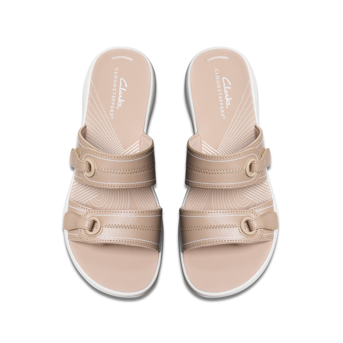 Clarks Women White-Pink Brinkley Maye Sandals