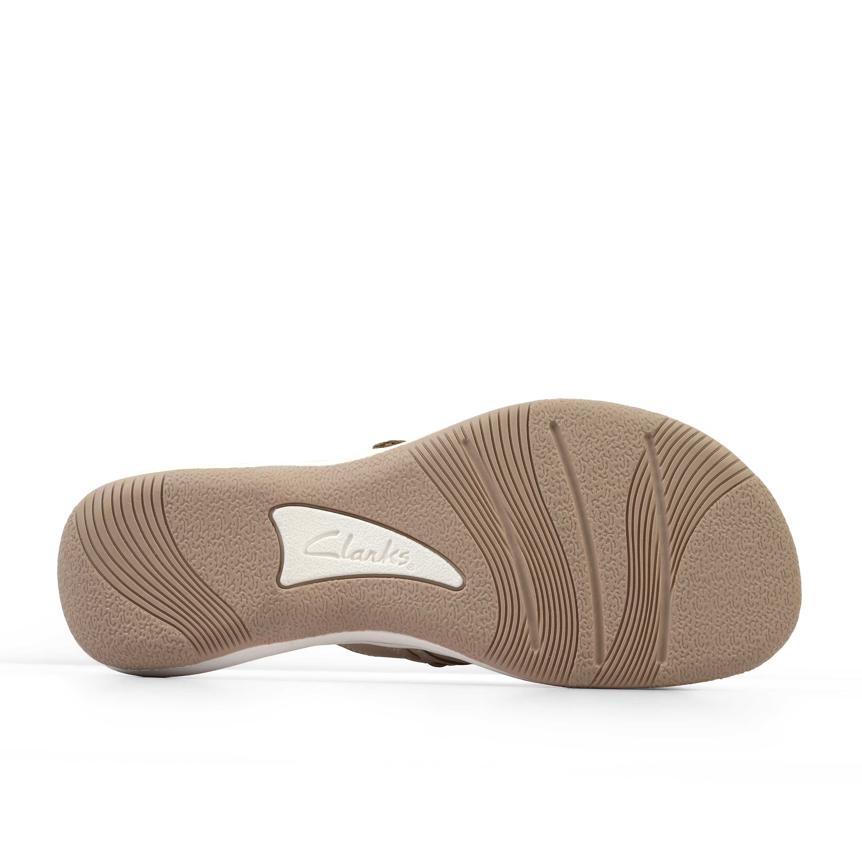 Clarks Women Brinkley Opal Beige Flip Flop