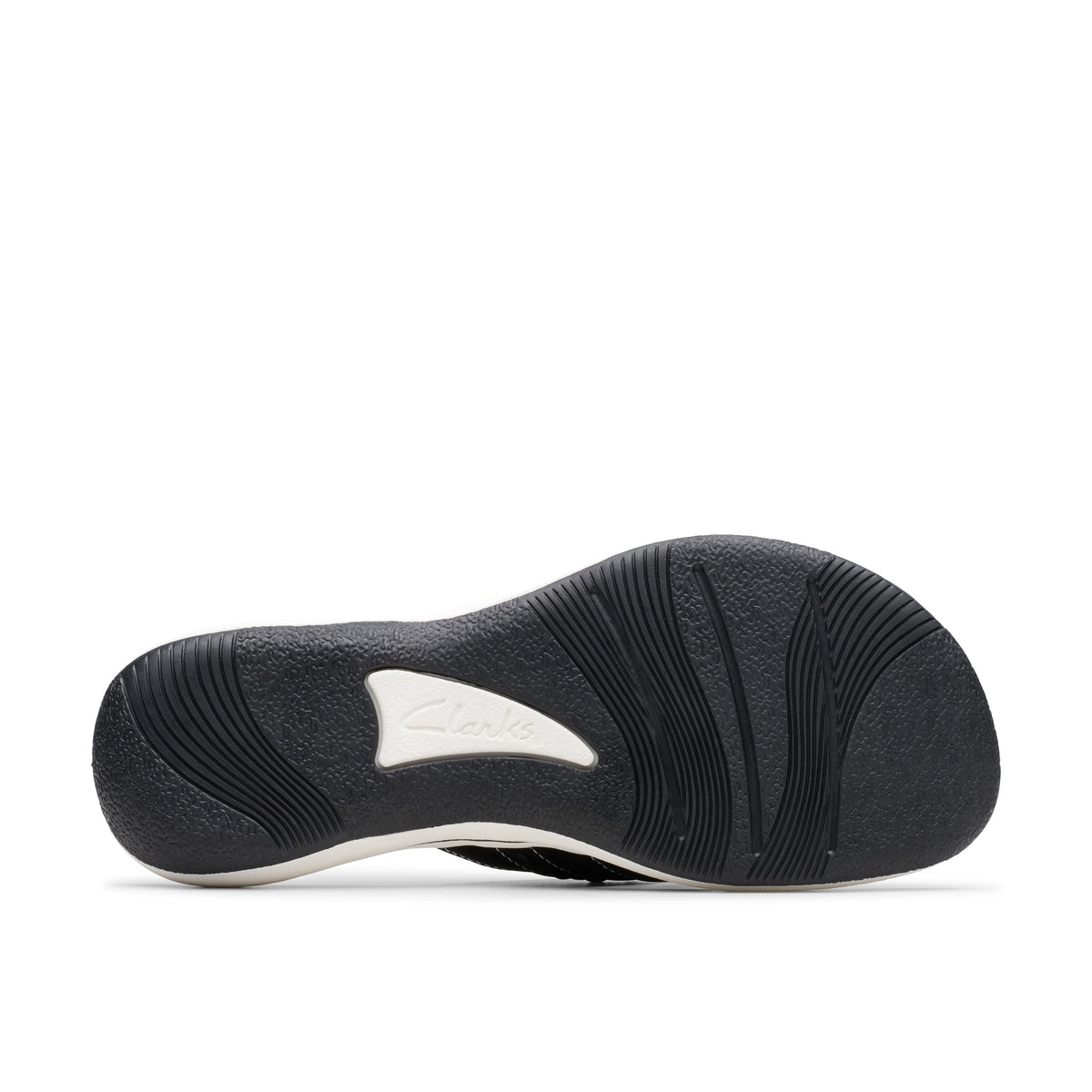 Clarks Women White-Blk Brinkley Opal Sandals