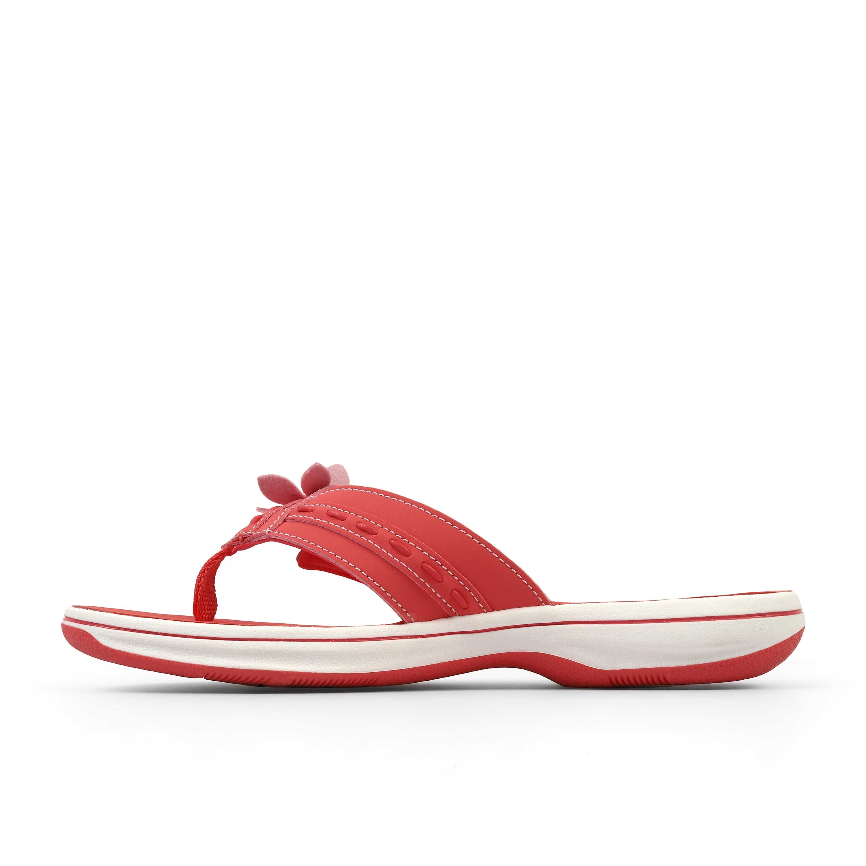 Clarks Women Brinkley Opal Coral Flip Flop