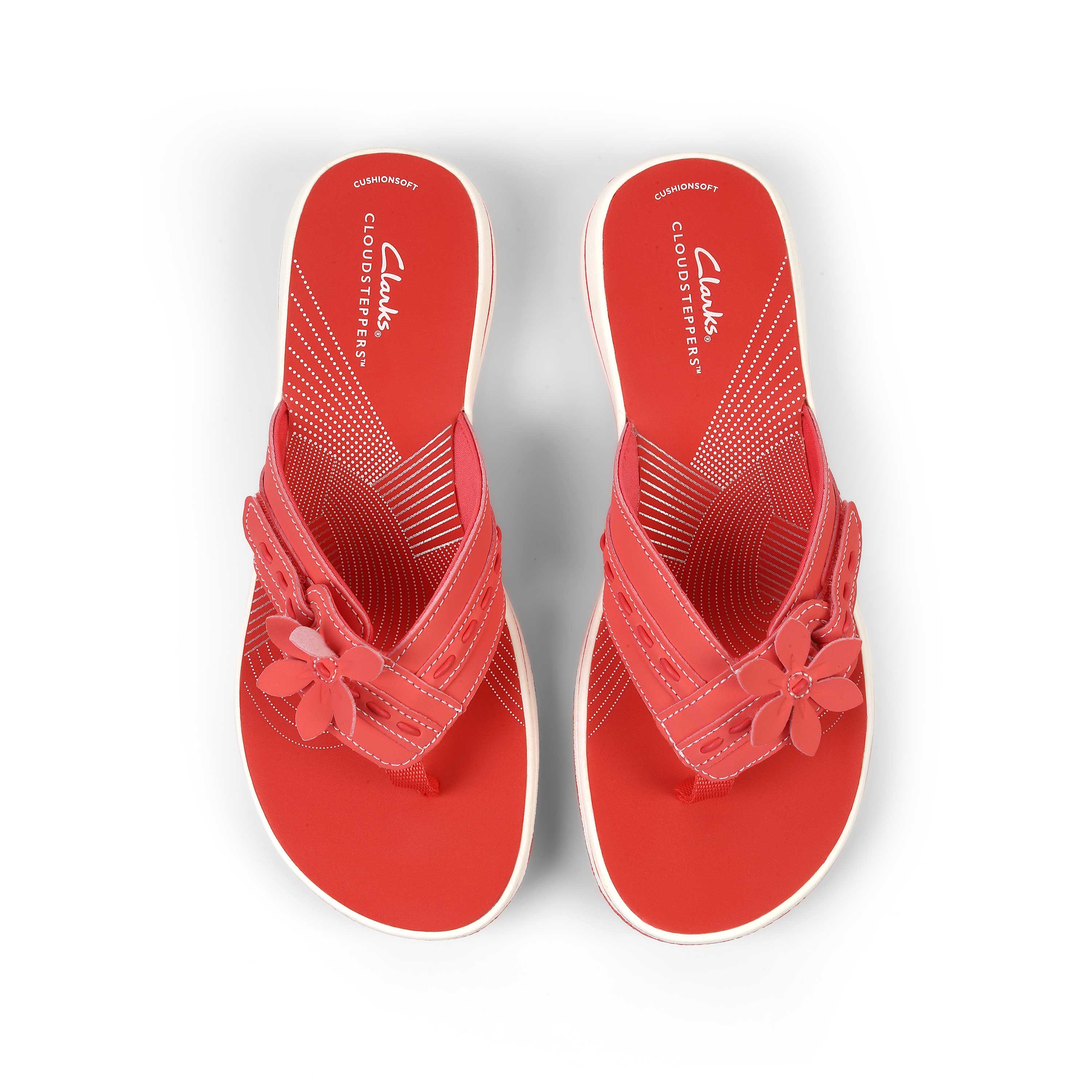 Clarks Women Brinkley Opal Coral Flip Flop