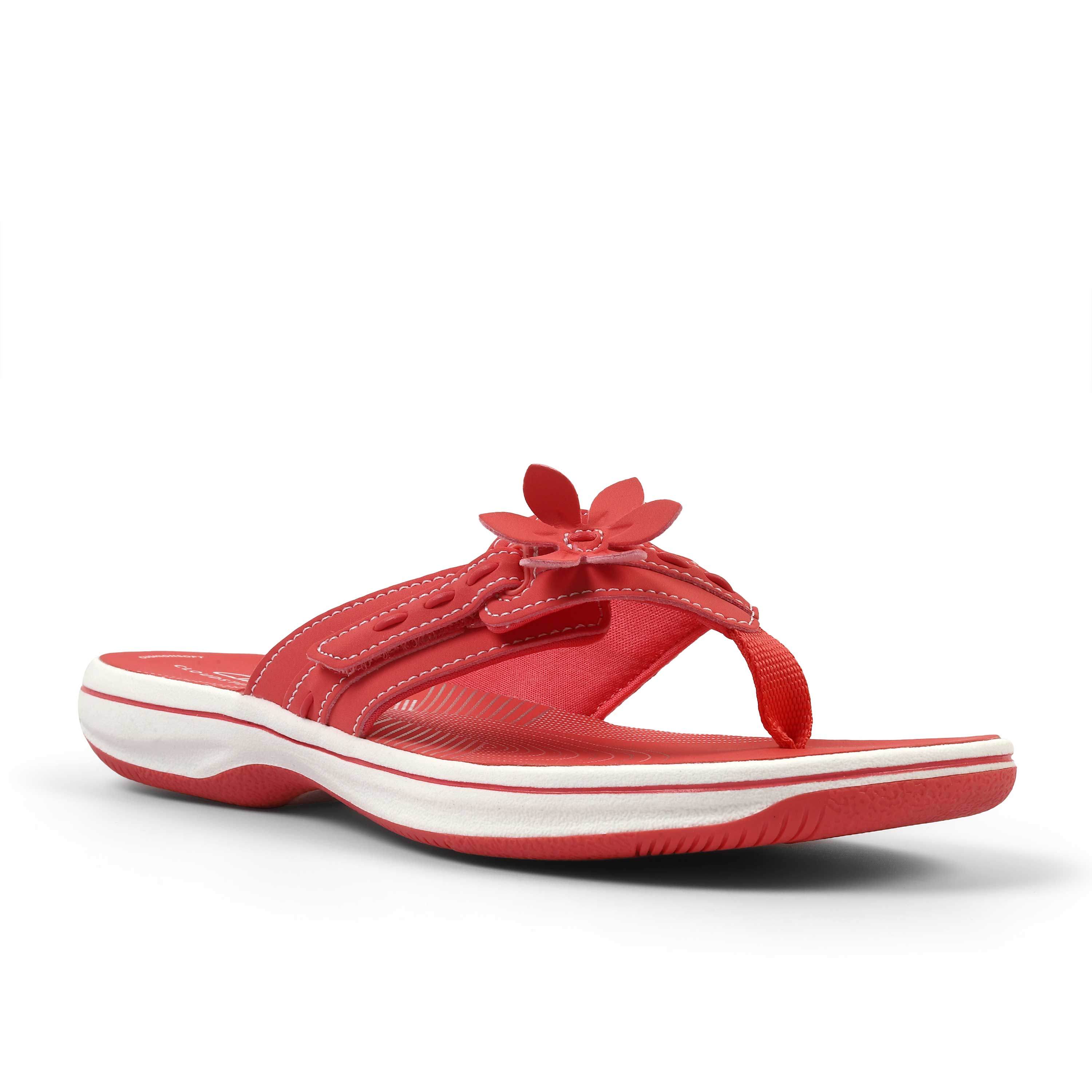 Clarks Women Brinkley Opal Coral Flip Flop
