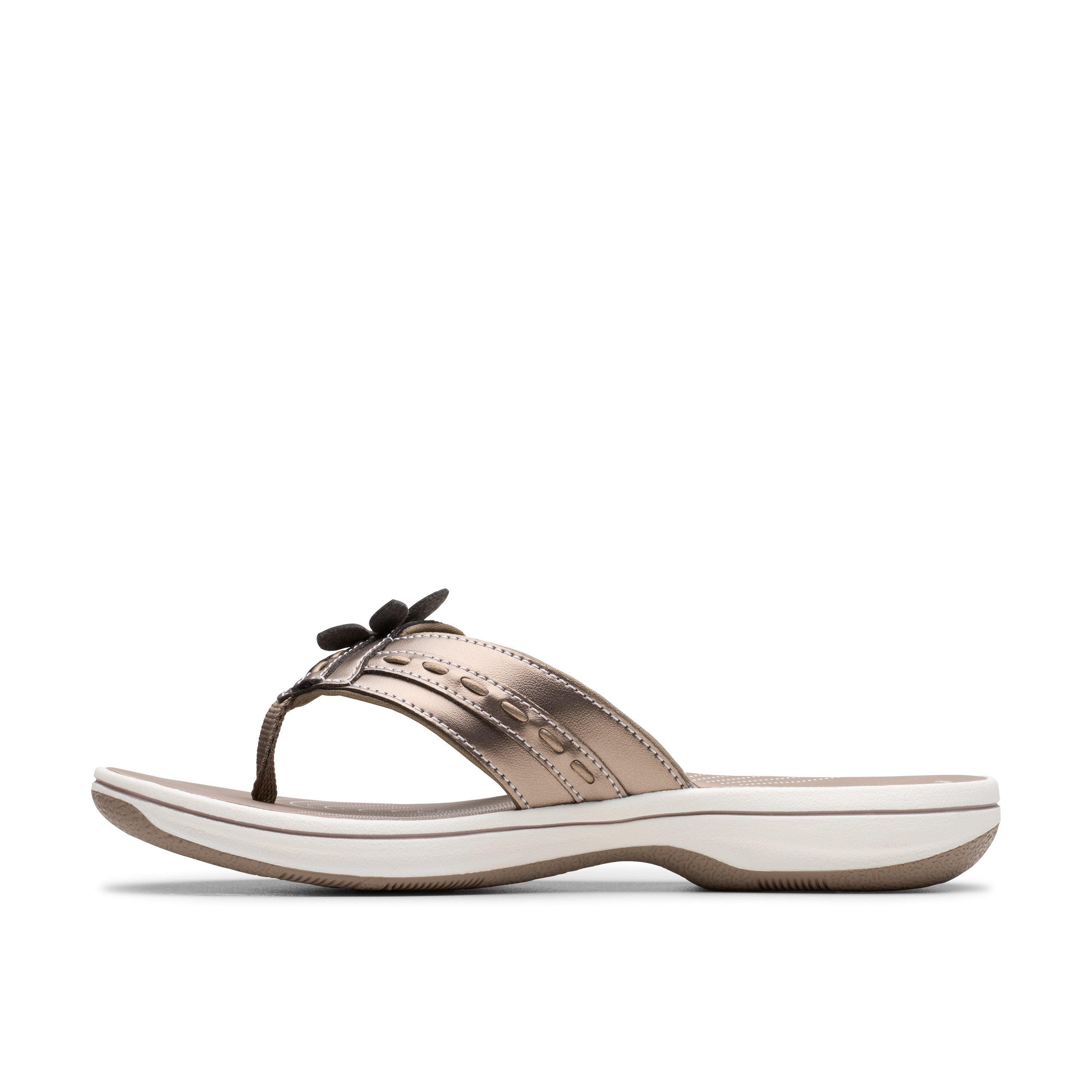 Clarks Women Black-Grey Brinkley Opal Sandals