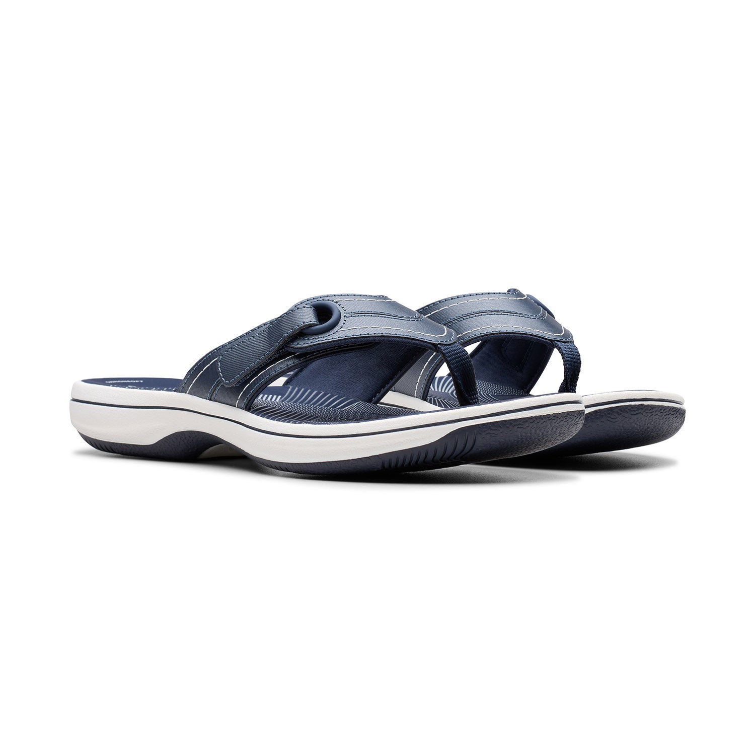 Clarks Women Brinkley Reyna Blue-Navy Sandals
