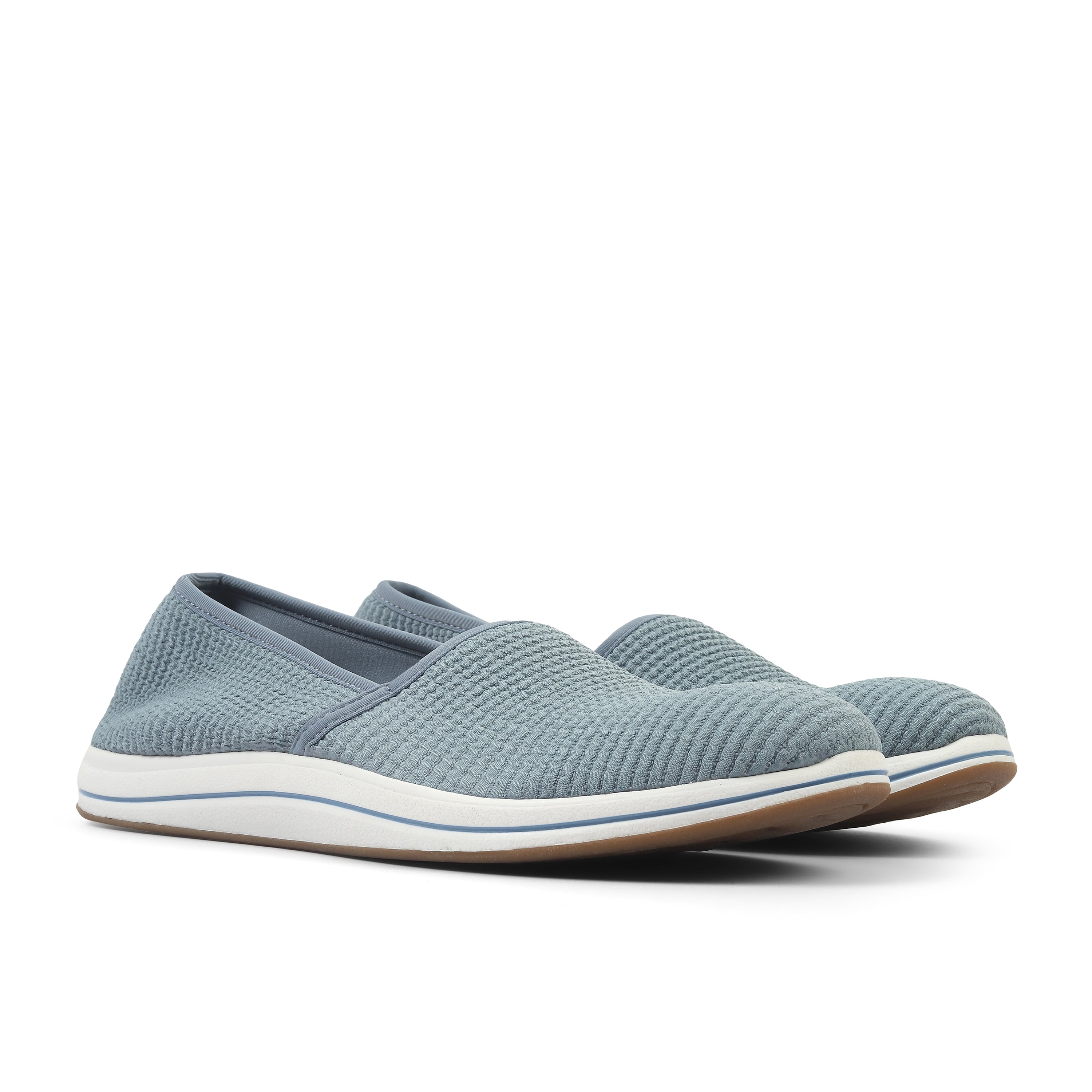 Clarks Women Brinkleystretch Light Blue Slip-On