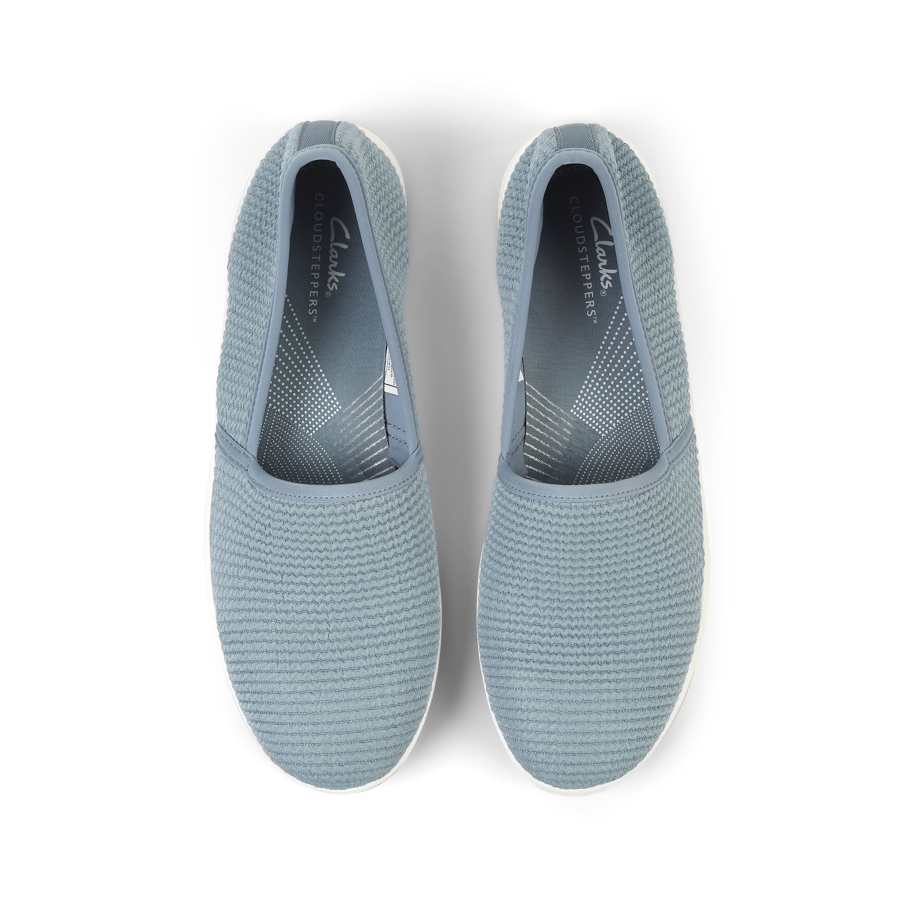 Clarks Women Brinkleystretch Light Blue Slip-On