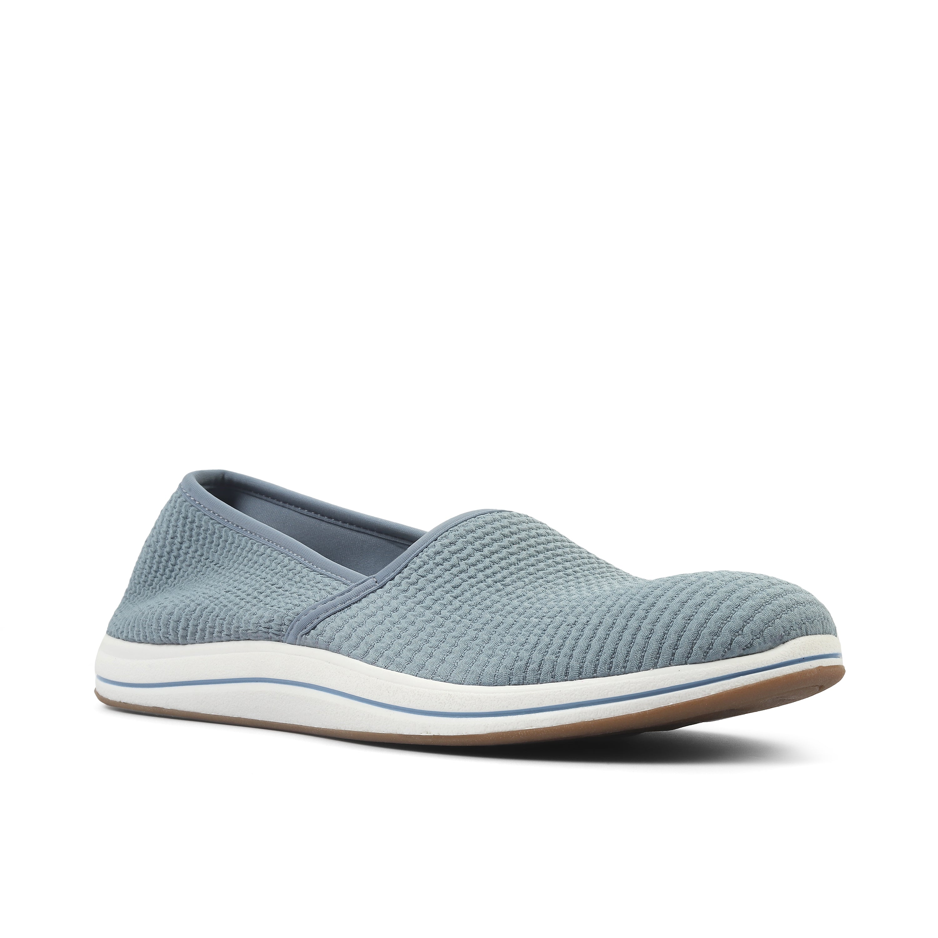 Clarks Women Brinkleystretch Light Blue Slip-On