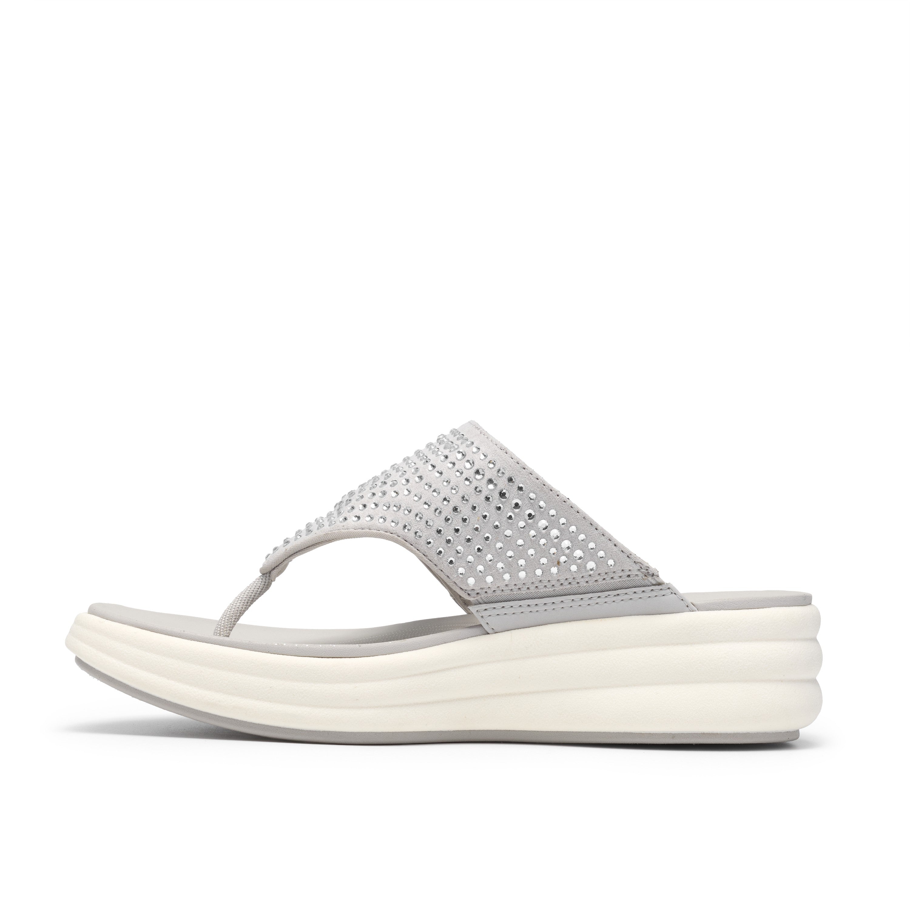 Clarks Women Silver Drift Jaunt Sandals