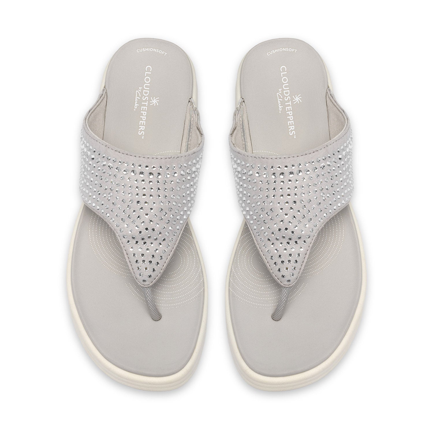 Clarks Women Drift Jaunt Silver Sandals