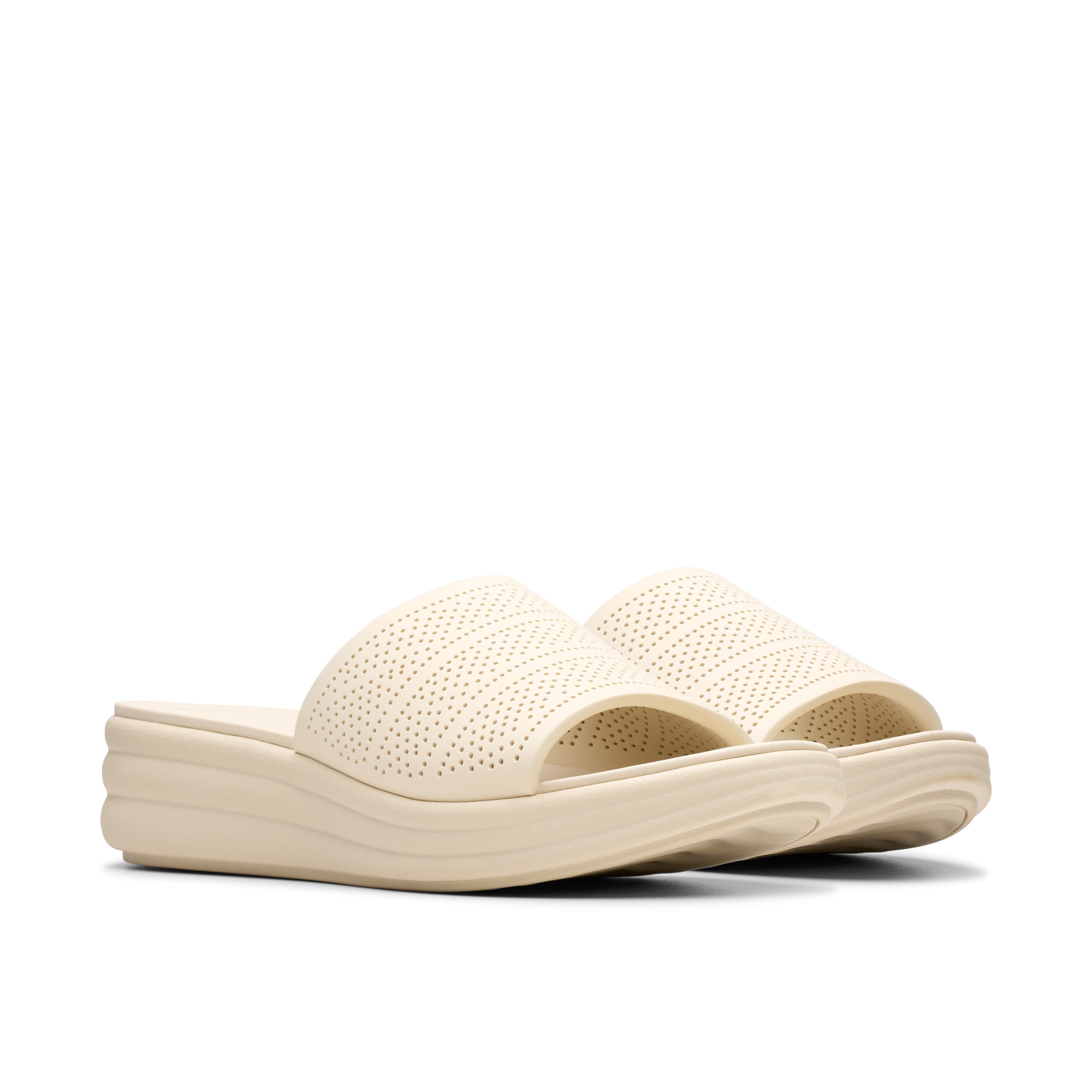 Clarks Women Off-White Drift Twist Sandals