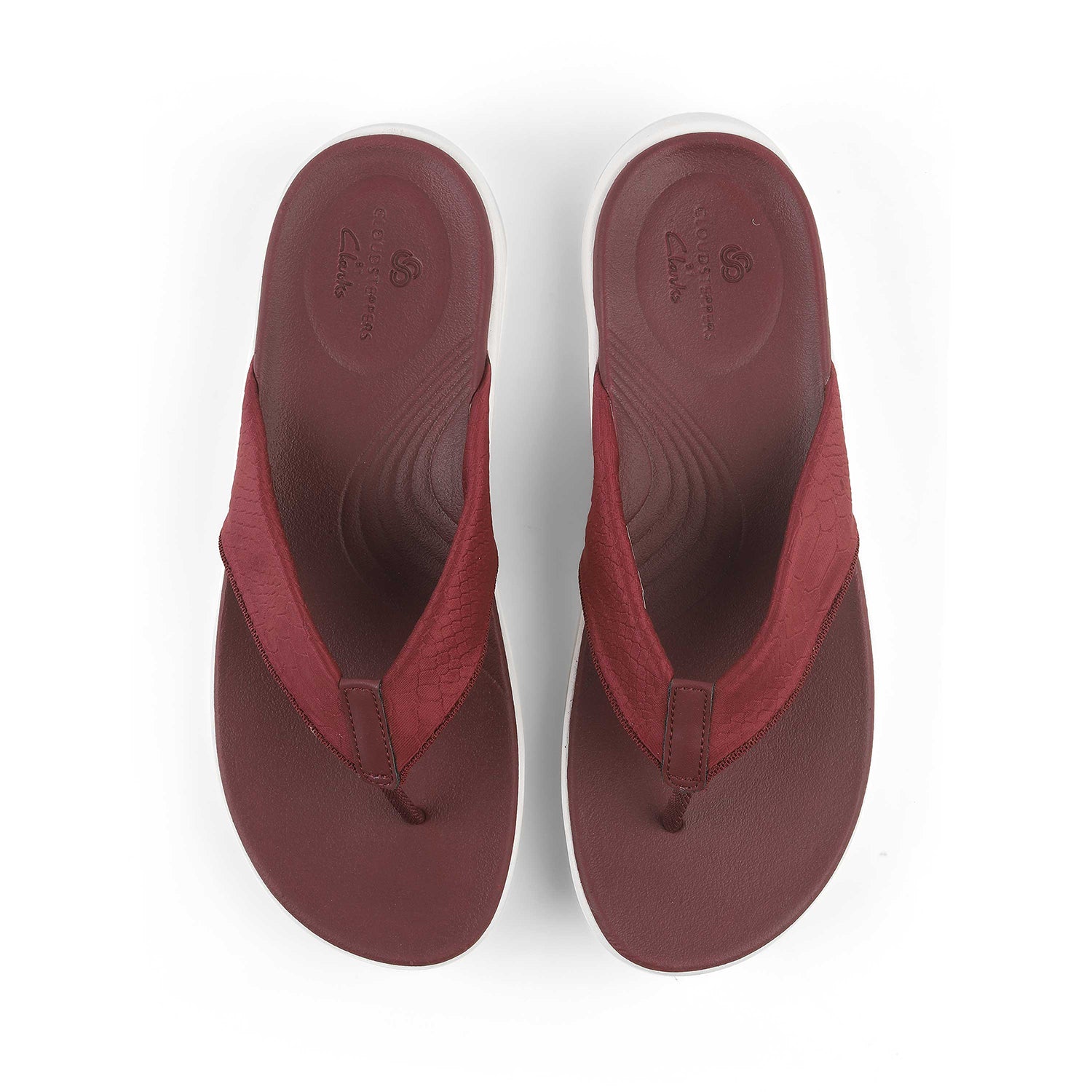 Clarks Women Lola Point Maroon Flip Flop